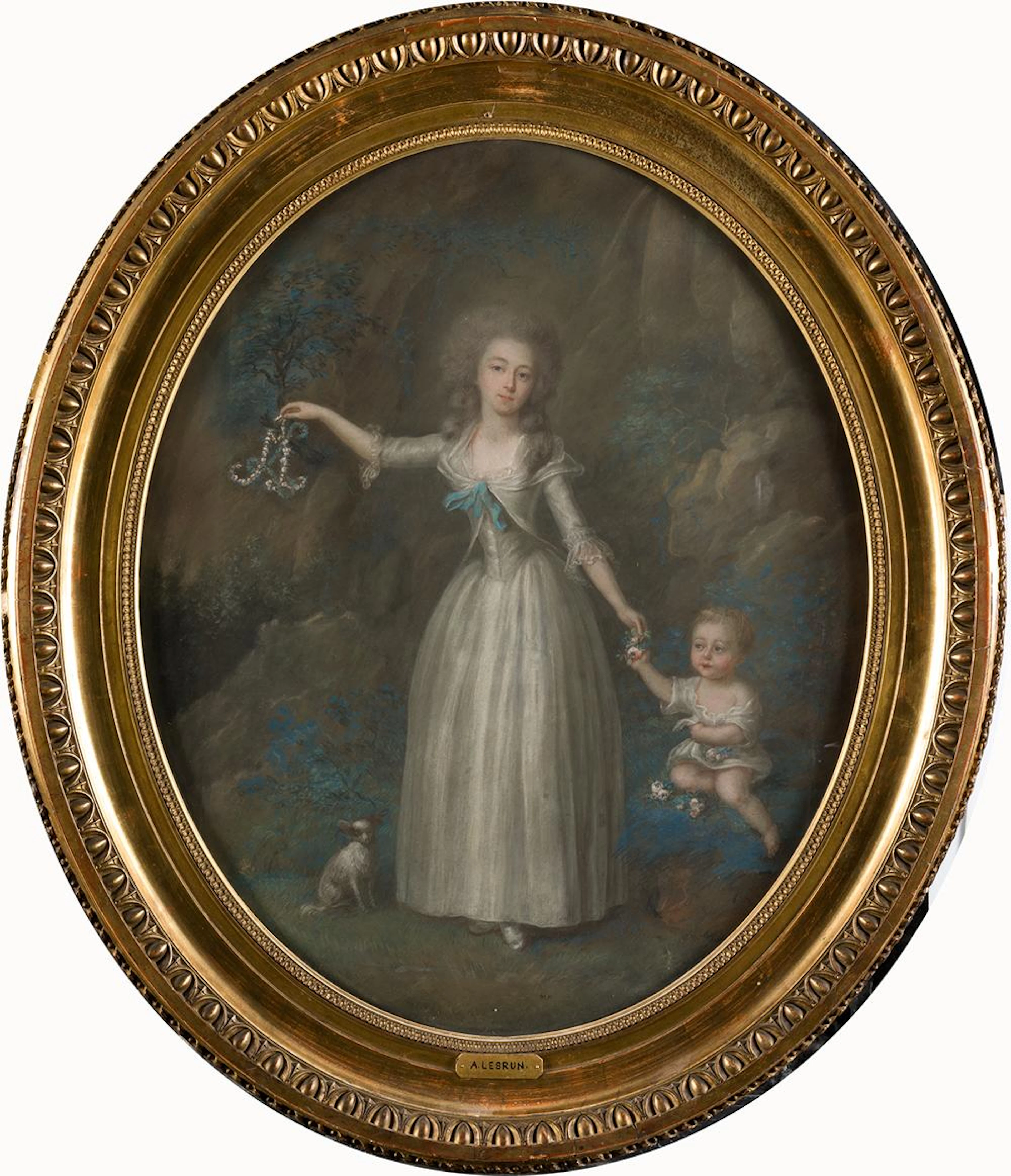 ESCUELA FRANCESA (S. XVIII / .) "Portrait of lady and child"