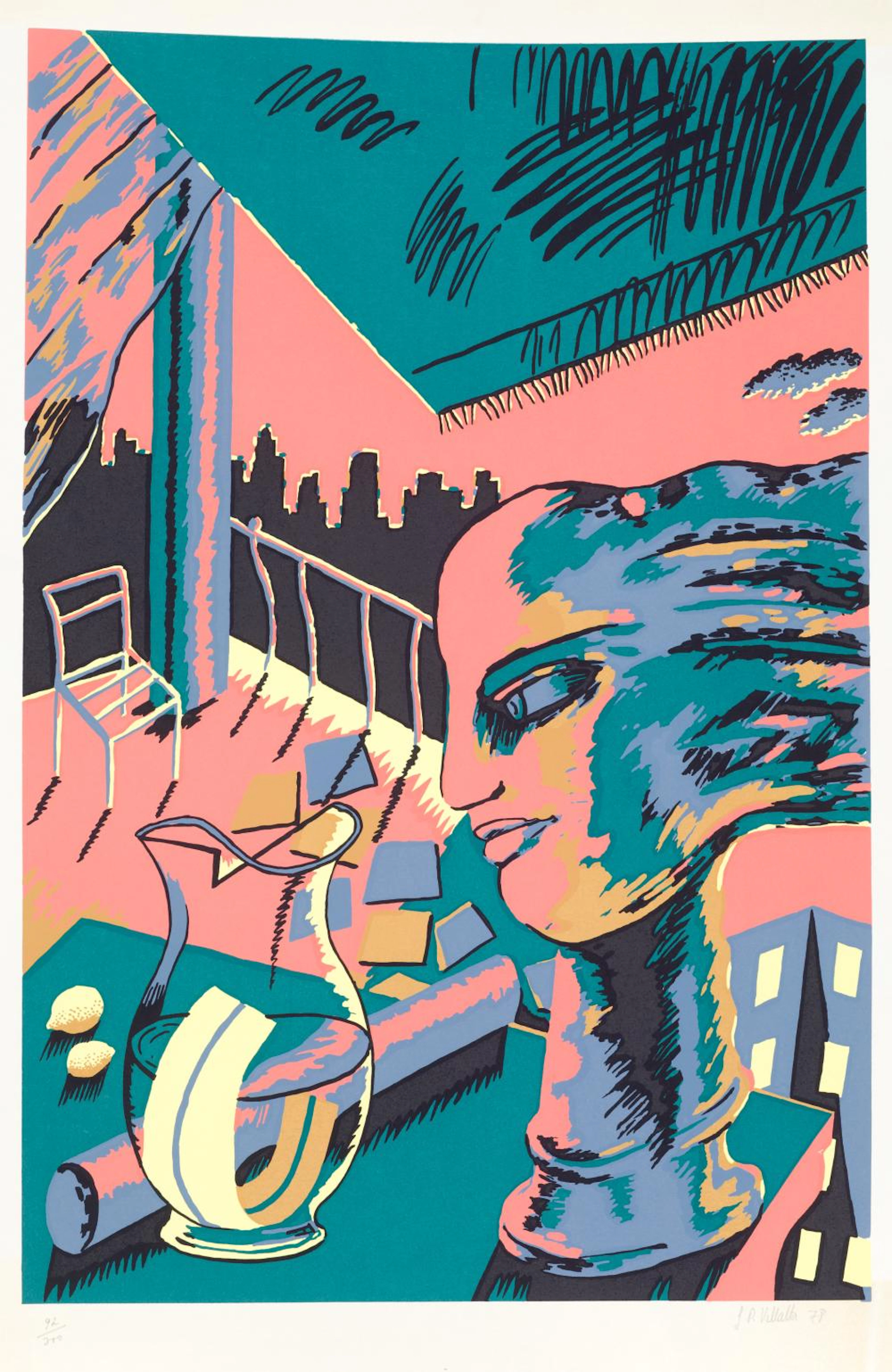 GUILLERMO PÉREZ VILLALTA (1948 / .) "Composition", 1978