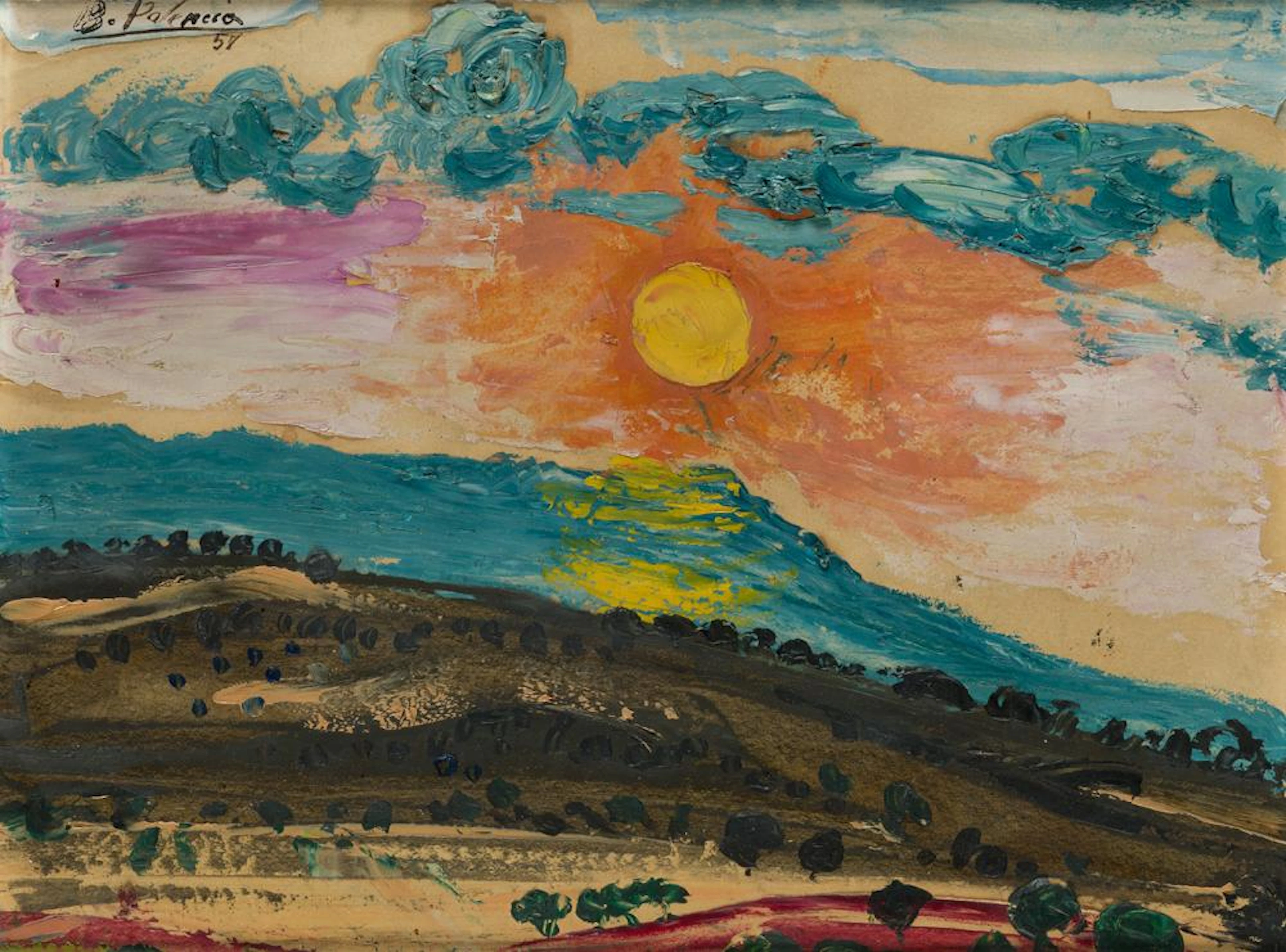 BENJAMÍN PALENCIA (1894 / 1980) "Landscape", 1957