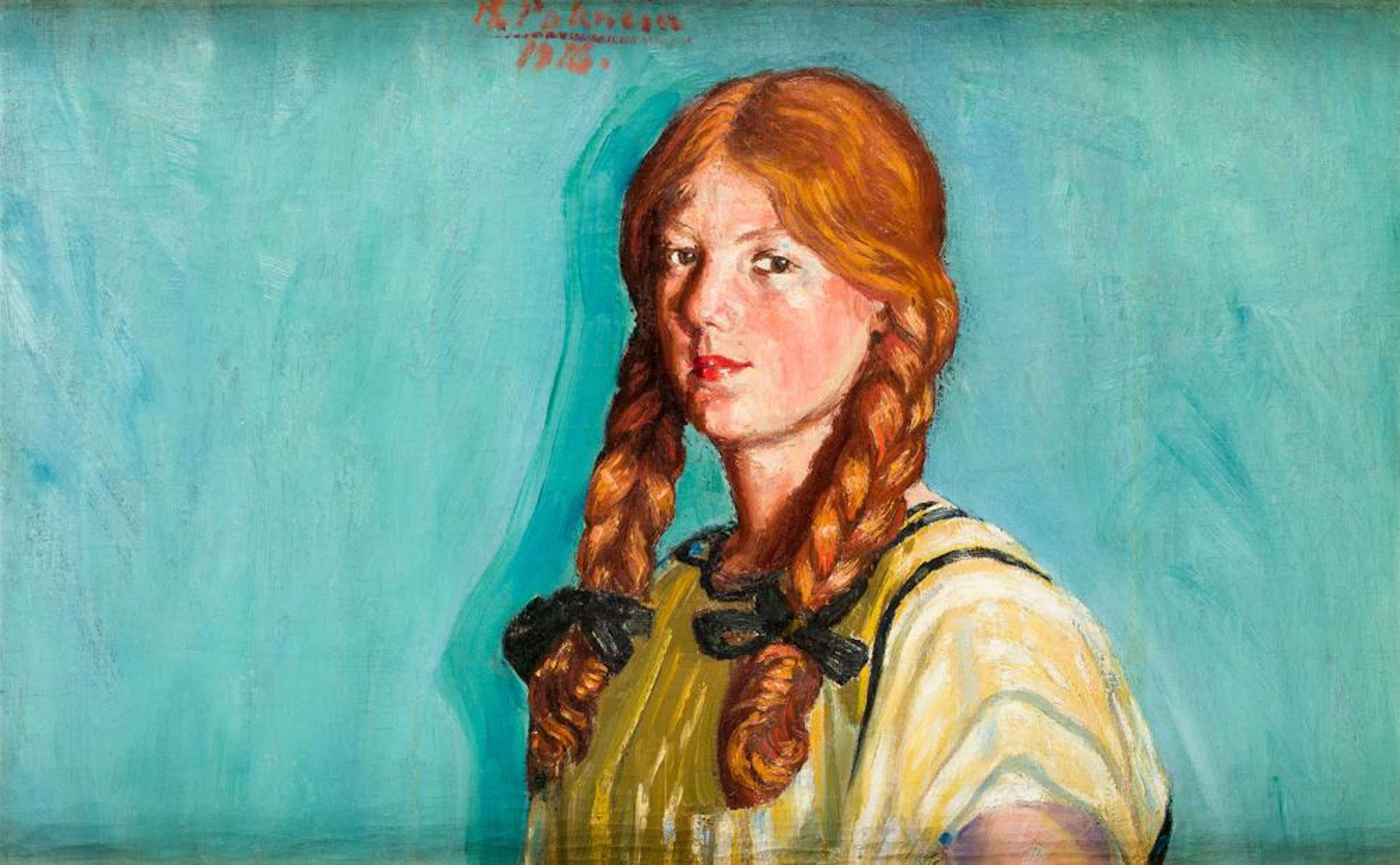 BENJAMÍN PALENCIA (1894 / 1980) "Portrait of a Girl with braids, 1916