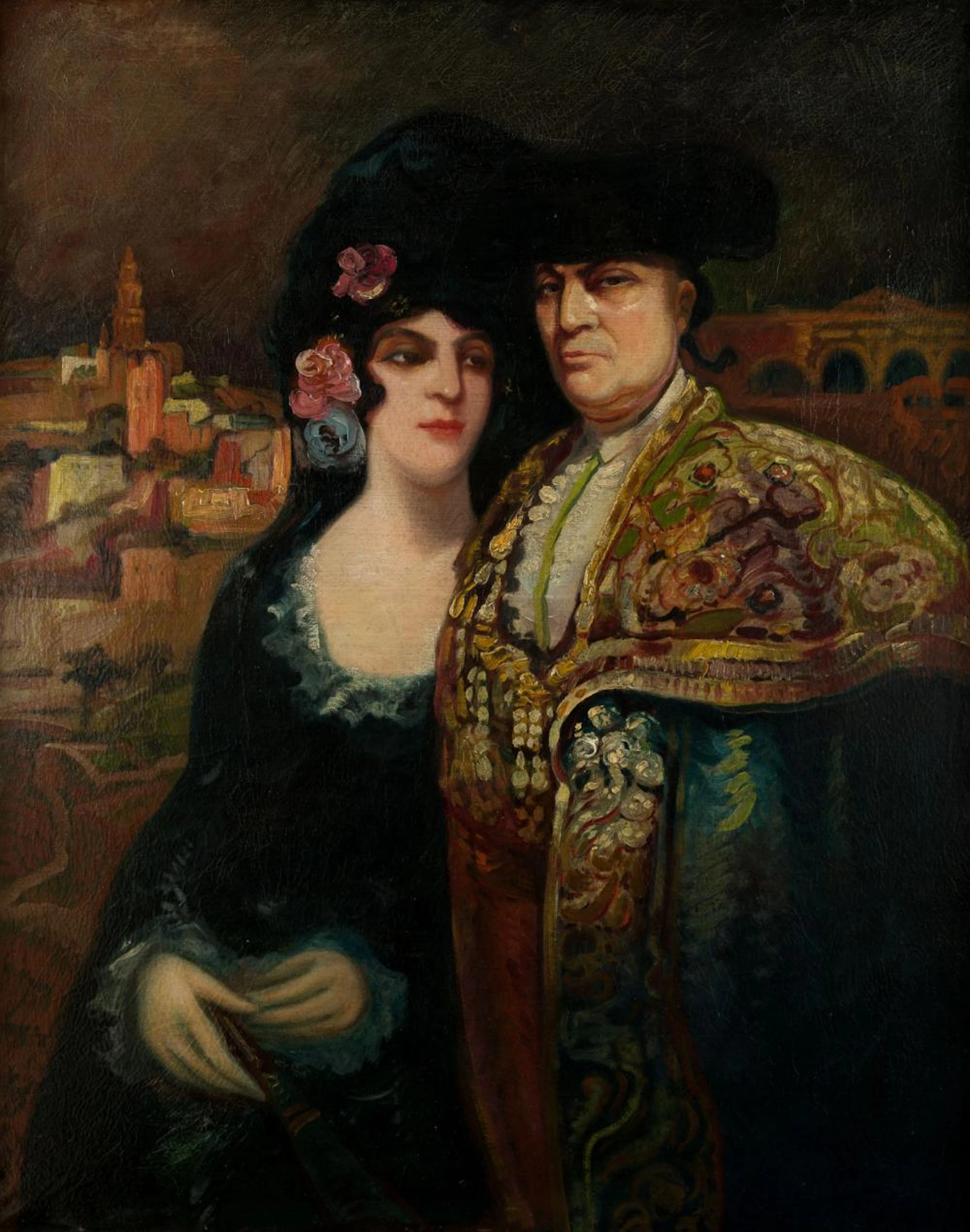 SPANISH SCHOOL (Early 20th century / .) "Bullfighter and Manola"
