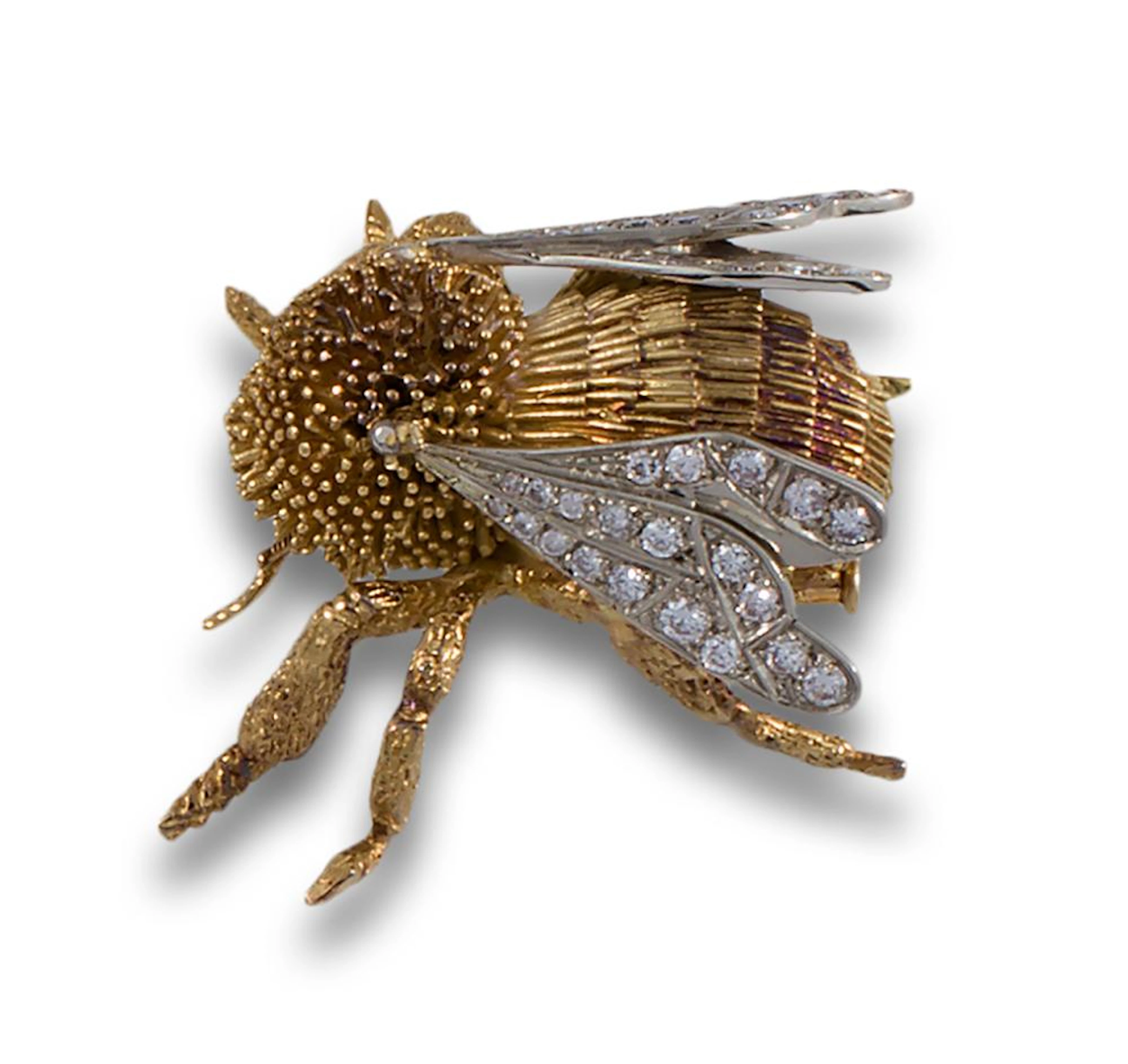 FRENCH GOLD INSECT BROOCH