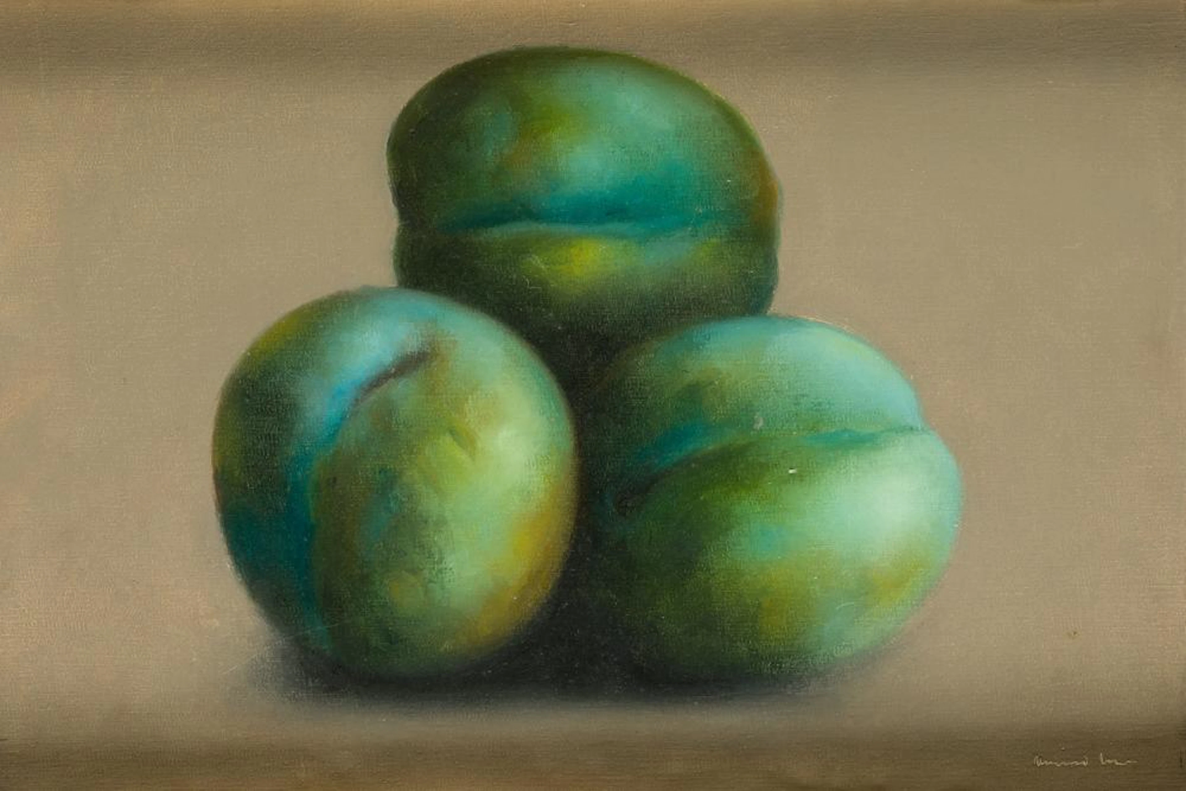 JOSEP NAVARRO VIVES (1931 / .) "Three plums"
