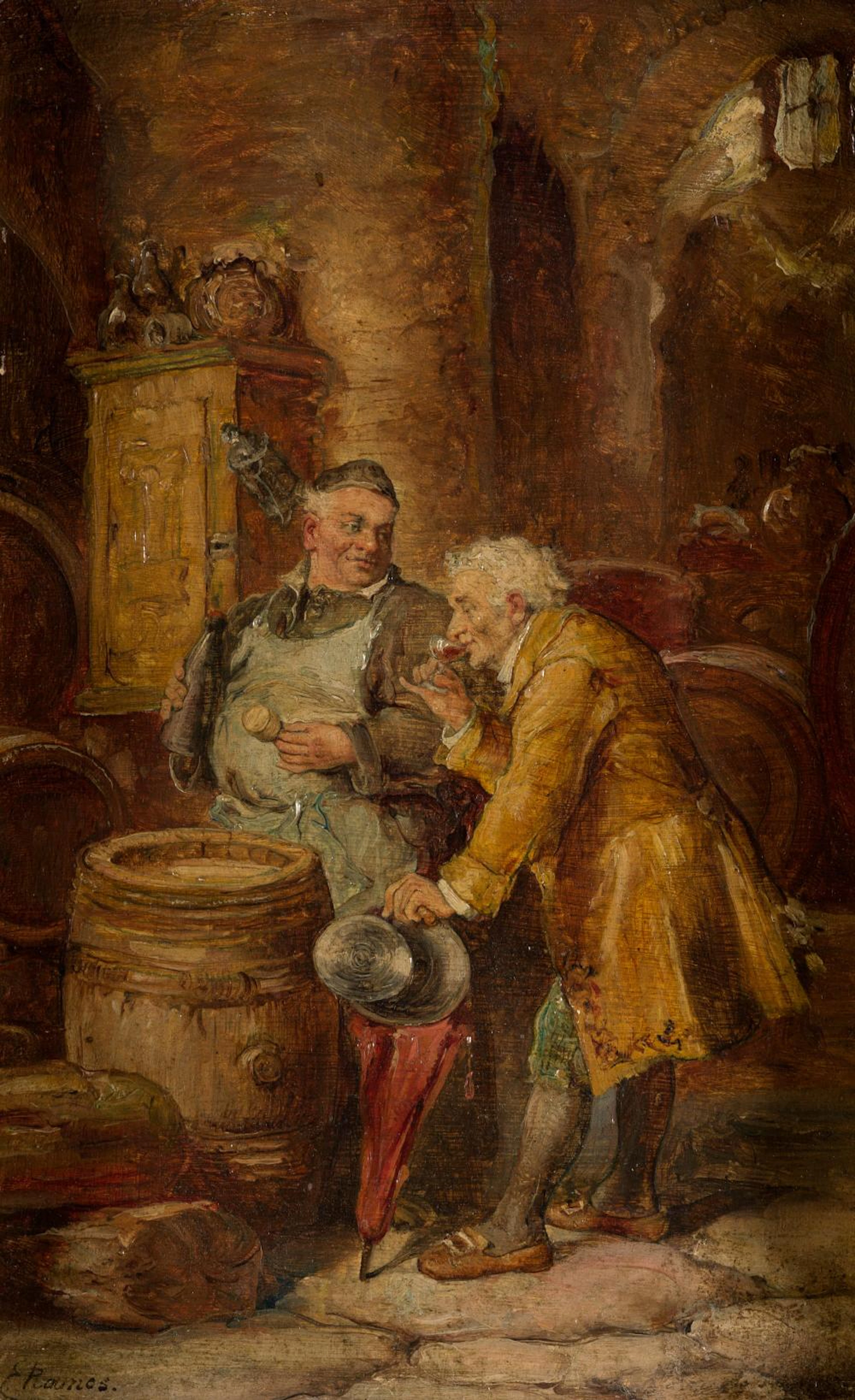SPANISH SCHOOL (Late 19th century - Early 20th century / .) "Wine tasting"