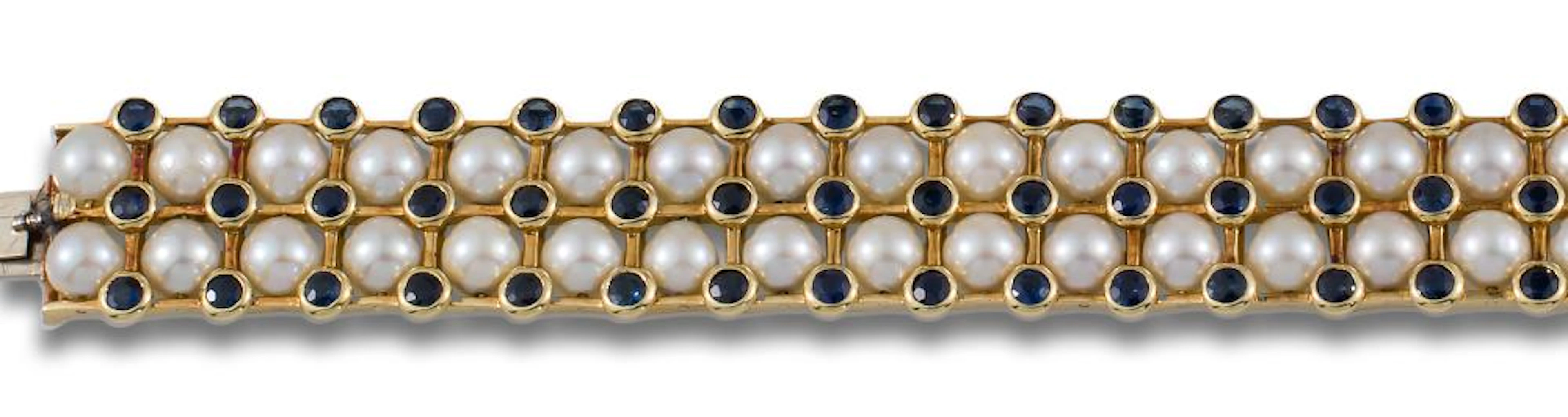 BRACELET PUIG DORIA GOLD OPERLAS SAPPHIRES