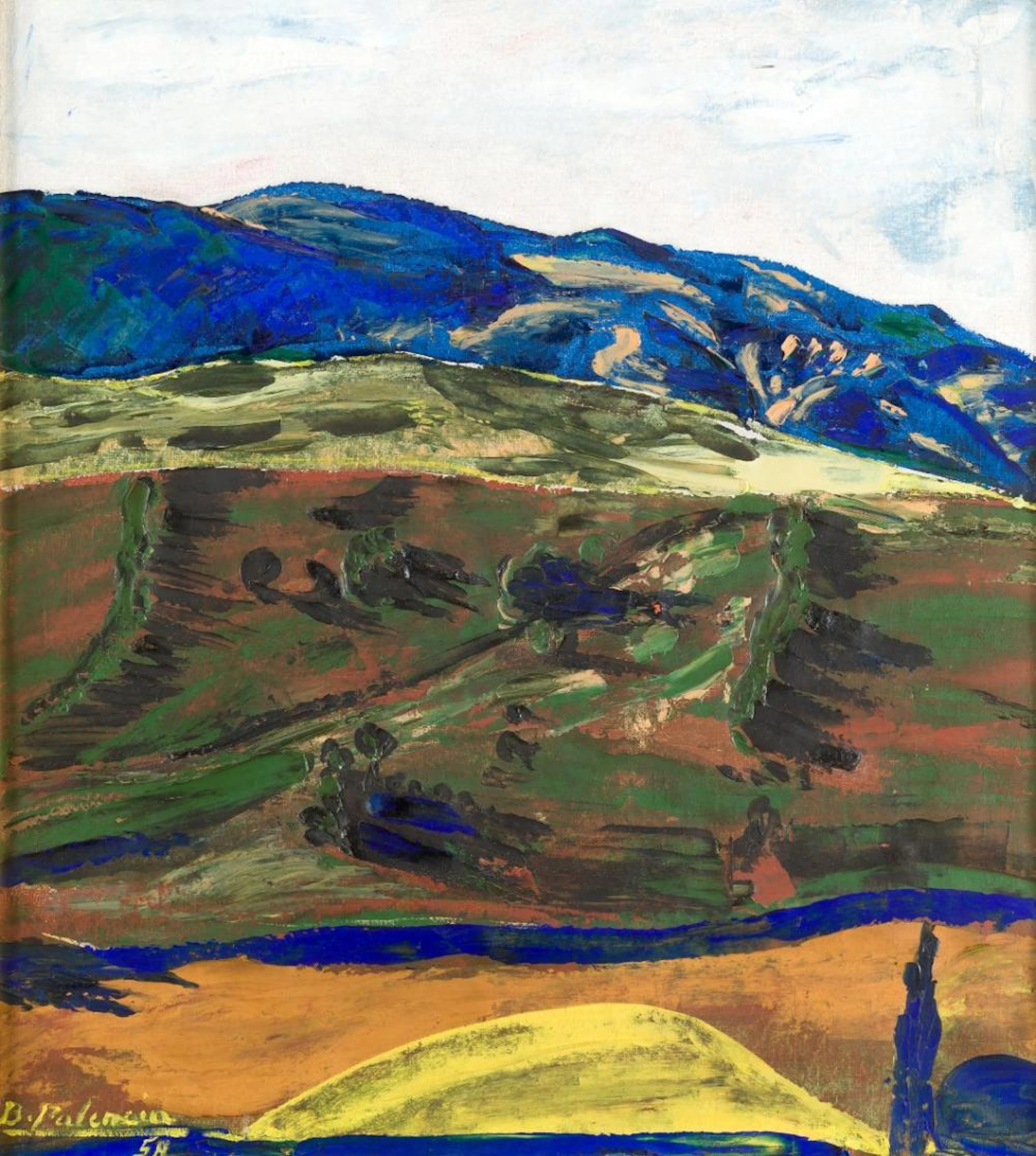 BENJAMÍN PALENCIA (1894 / 1980) "The blue mountain", 1958