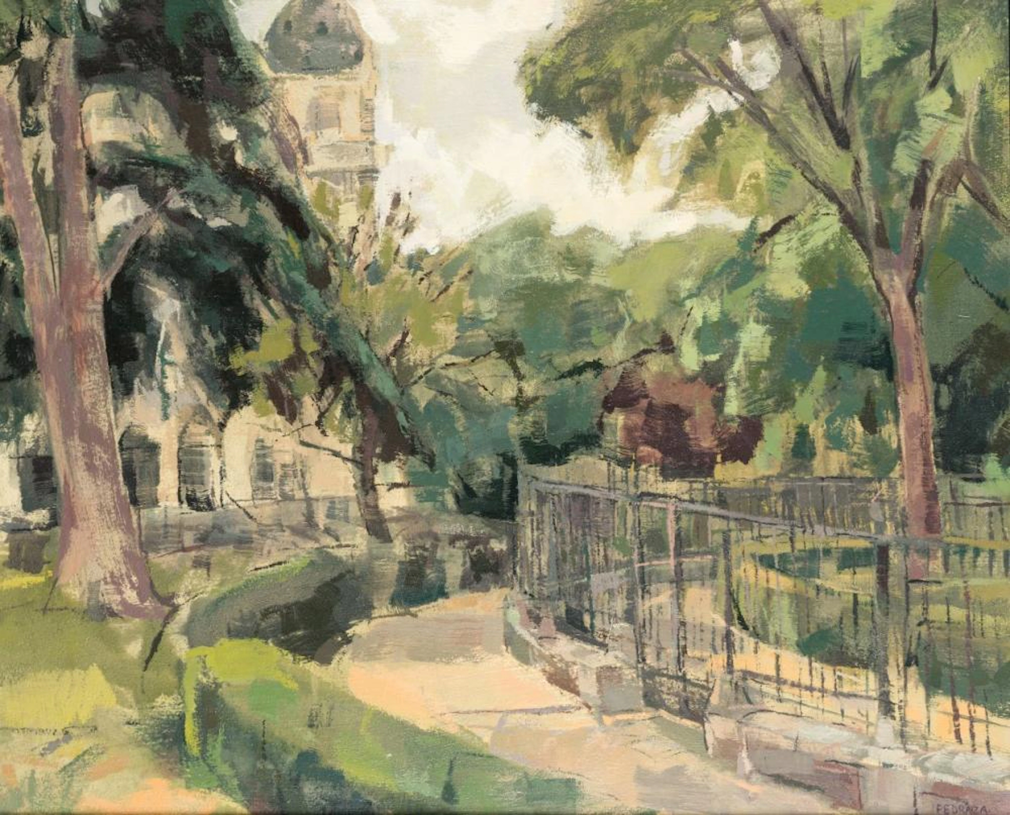 JORGE PEDRAZA LOPEZ (1962 / .) "Hotel Ritz from the Plaza de la Lealtad", 1996