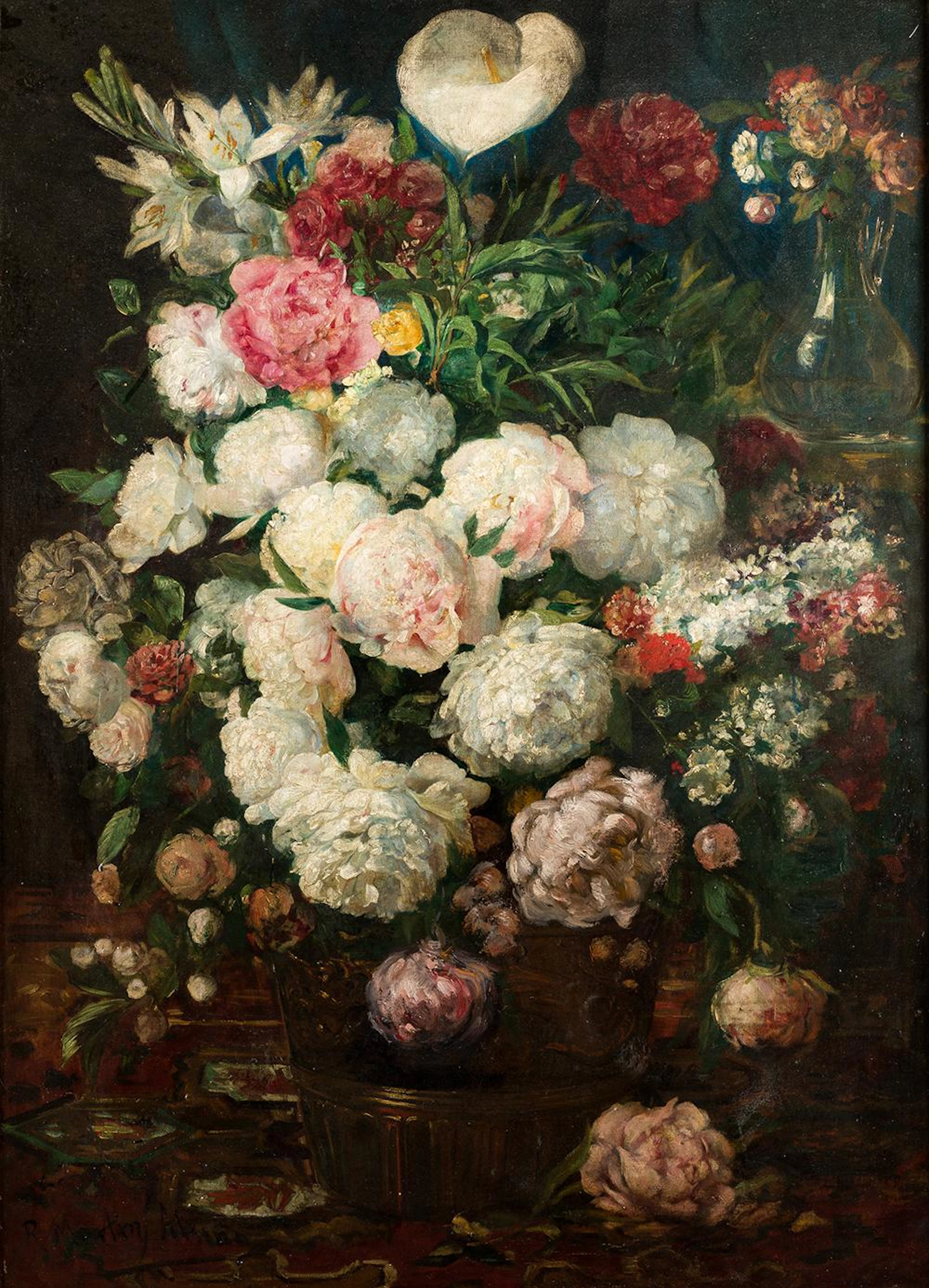 RAMÓN MARTÍ ALSINA (1826 / 1894) "Vase with flowers"