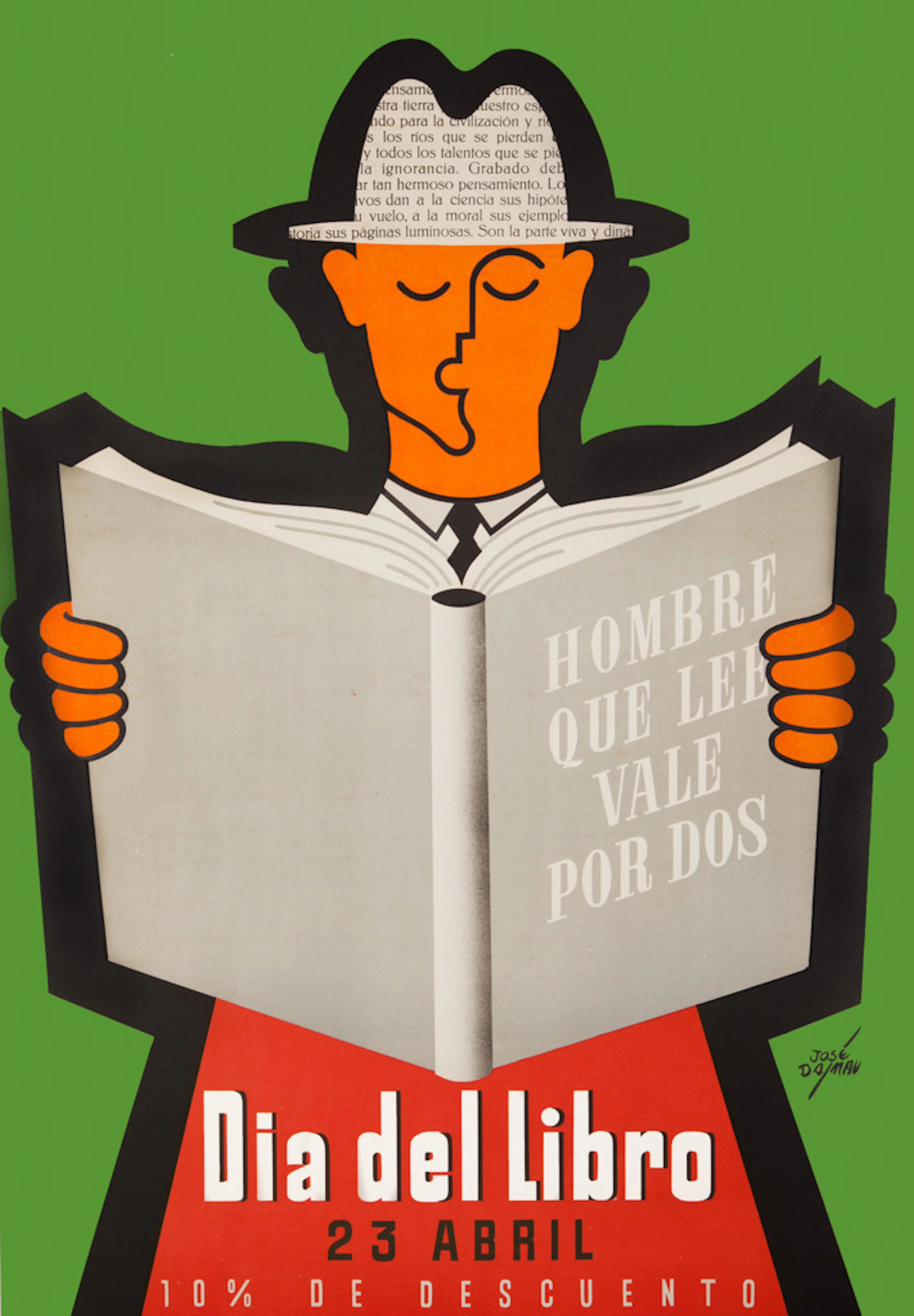 JOSÉ DALMAU Día del Libro. Hombre que lee vale por dos