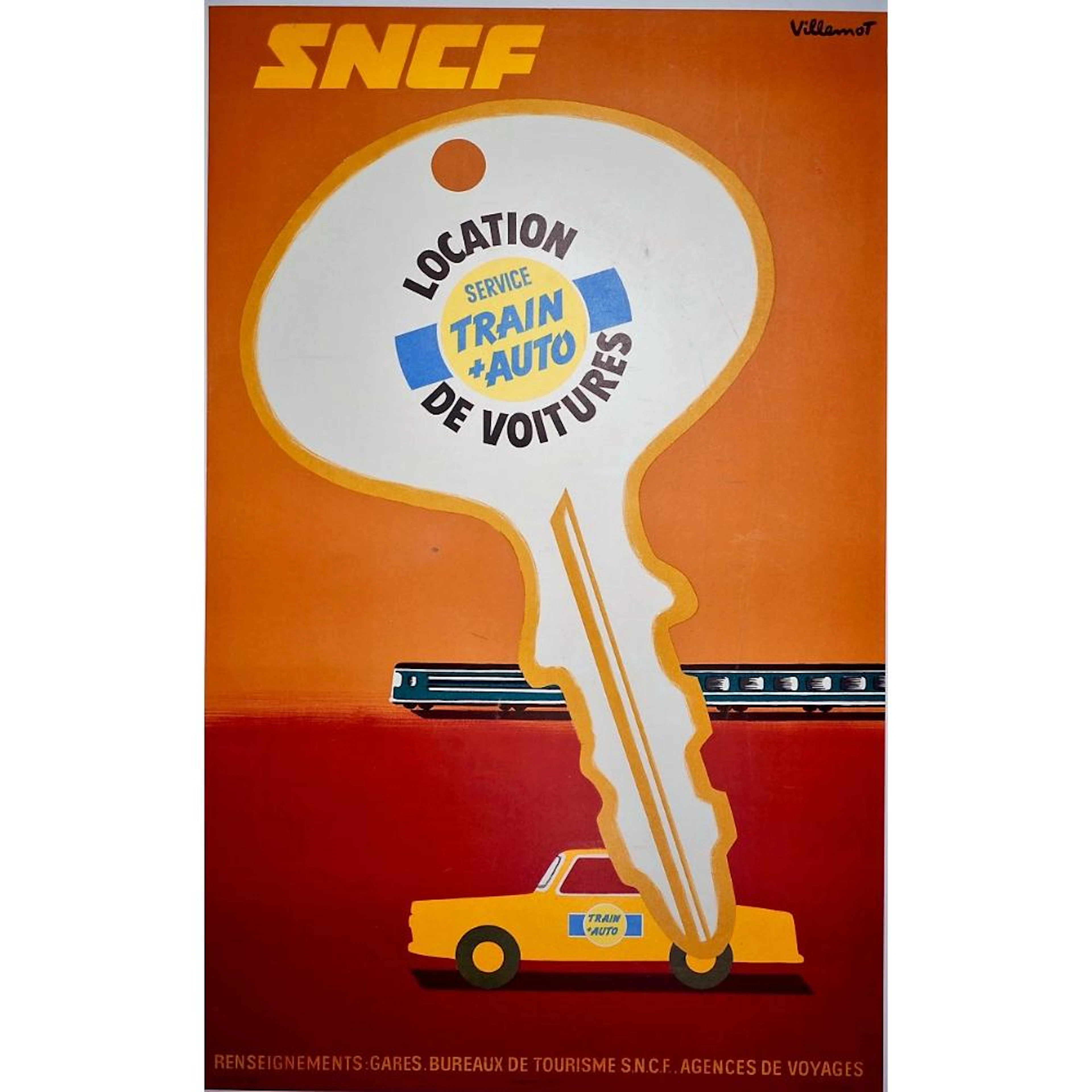 SNCF. TRAIN + AUTO. VILLEMOT, BERNARD