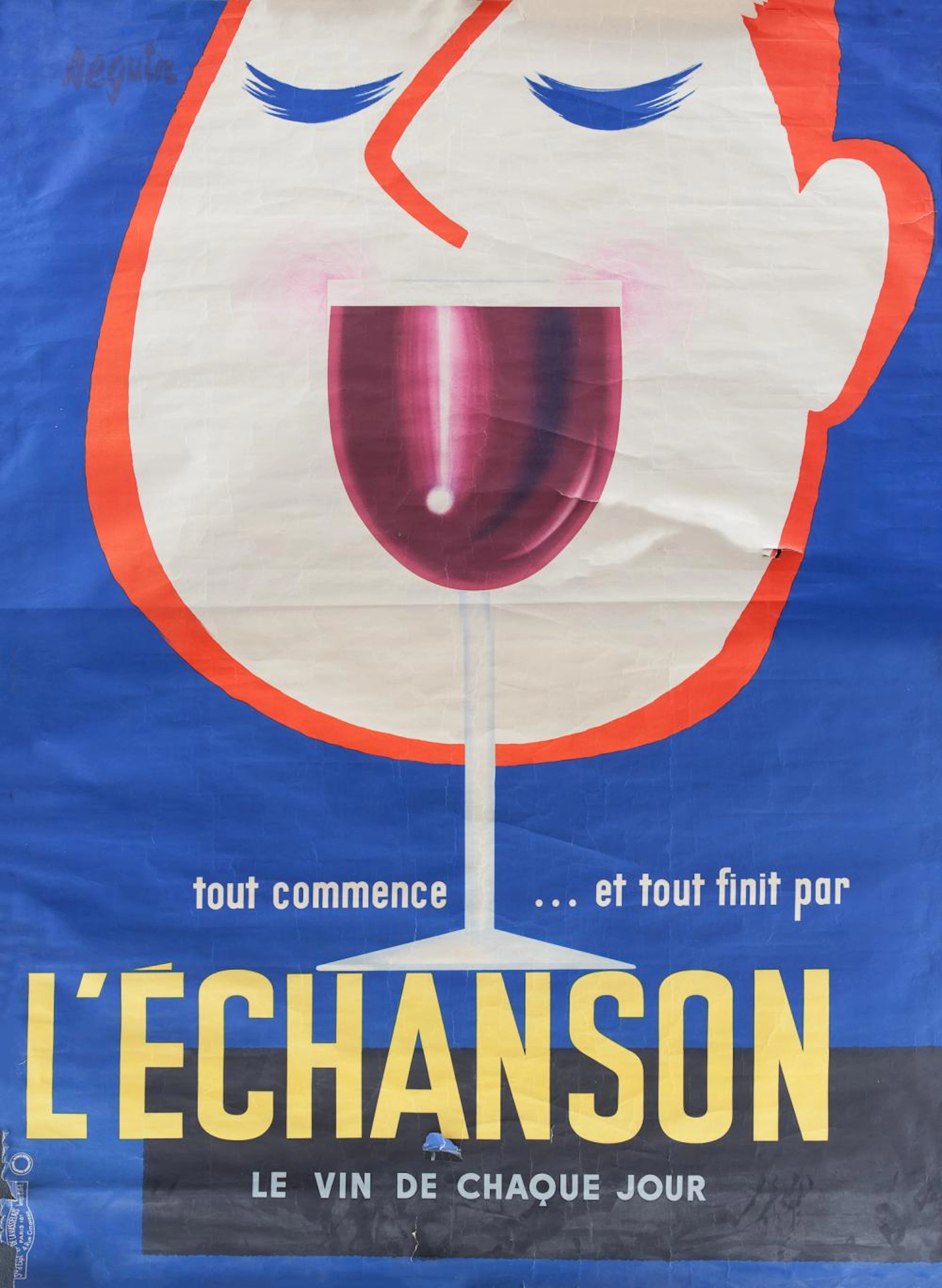 POSTER L'ECHANSON. LE VIN DE CHAQUE JOUR. SEGUIN, Roger.