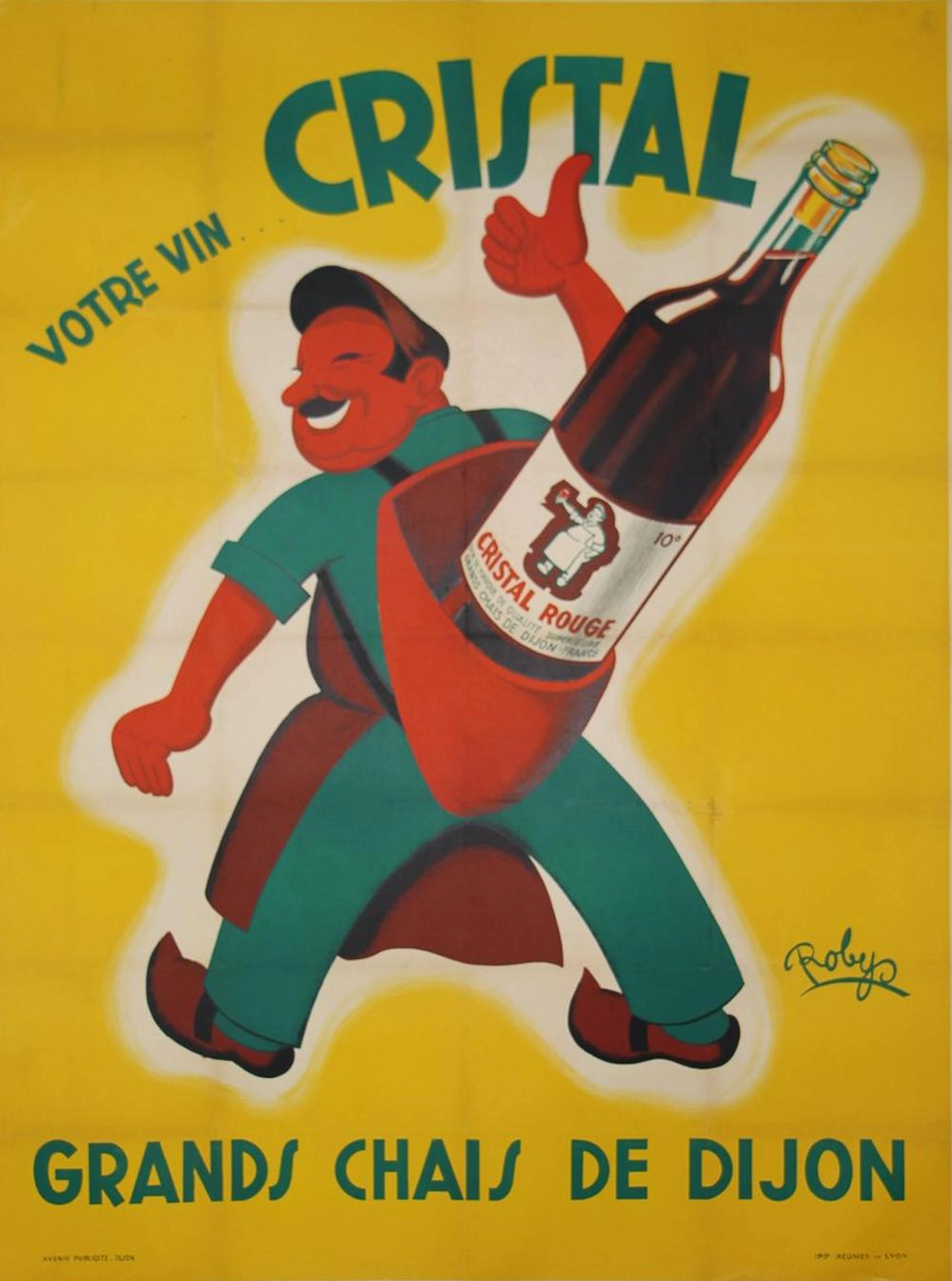 POSTER VOTRE VIN CRISTAL. ROBYS.
