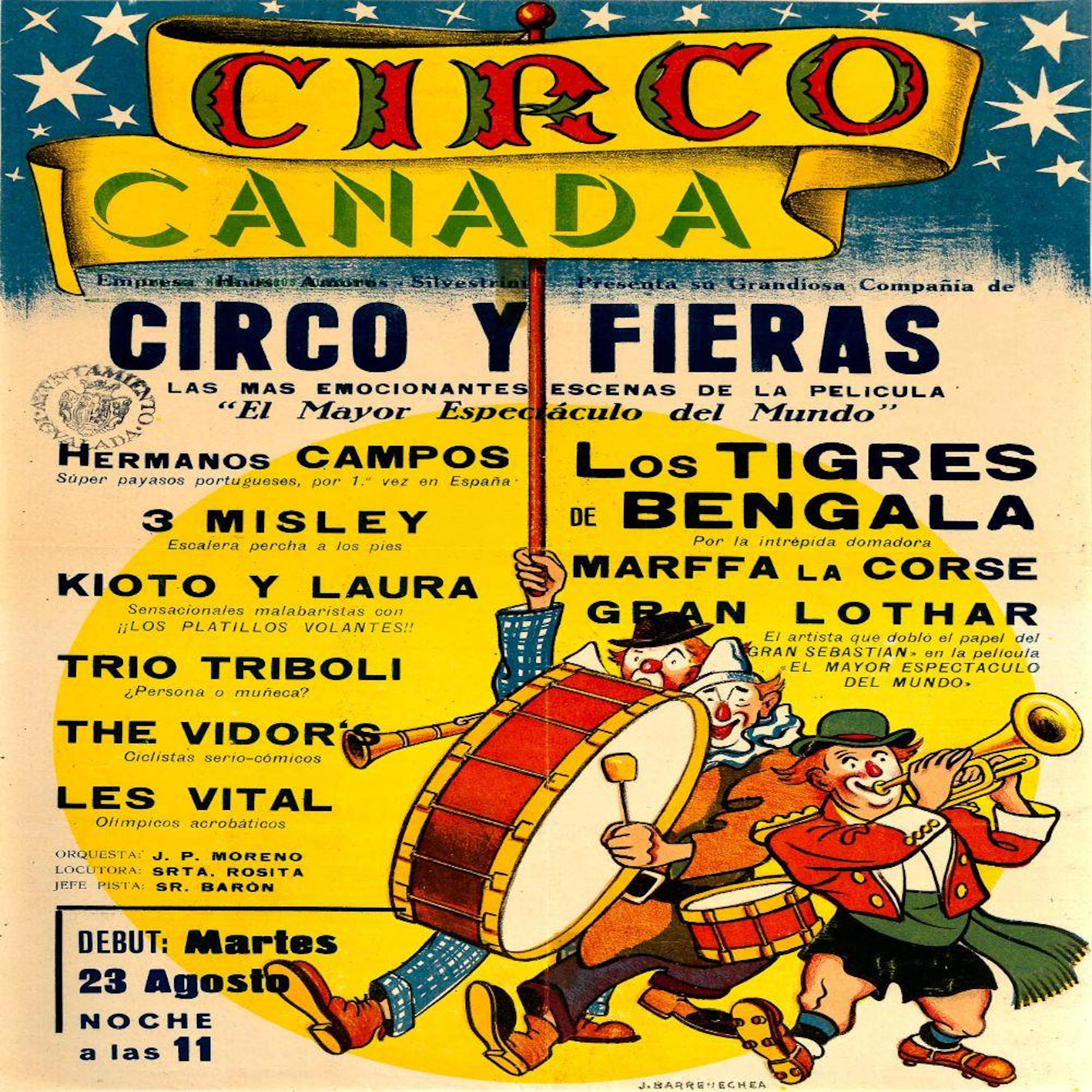 Poster CIRCO CANADA. CIRCO Y FIERAS. BARRENECHEA TUBILLA, Josep