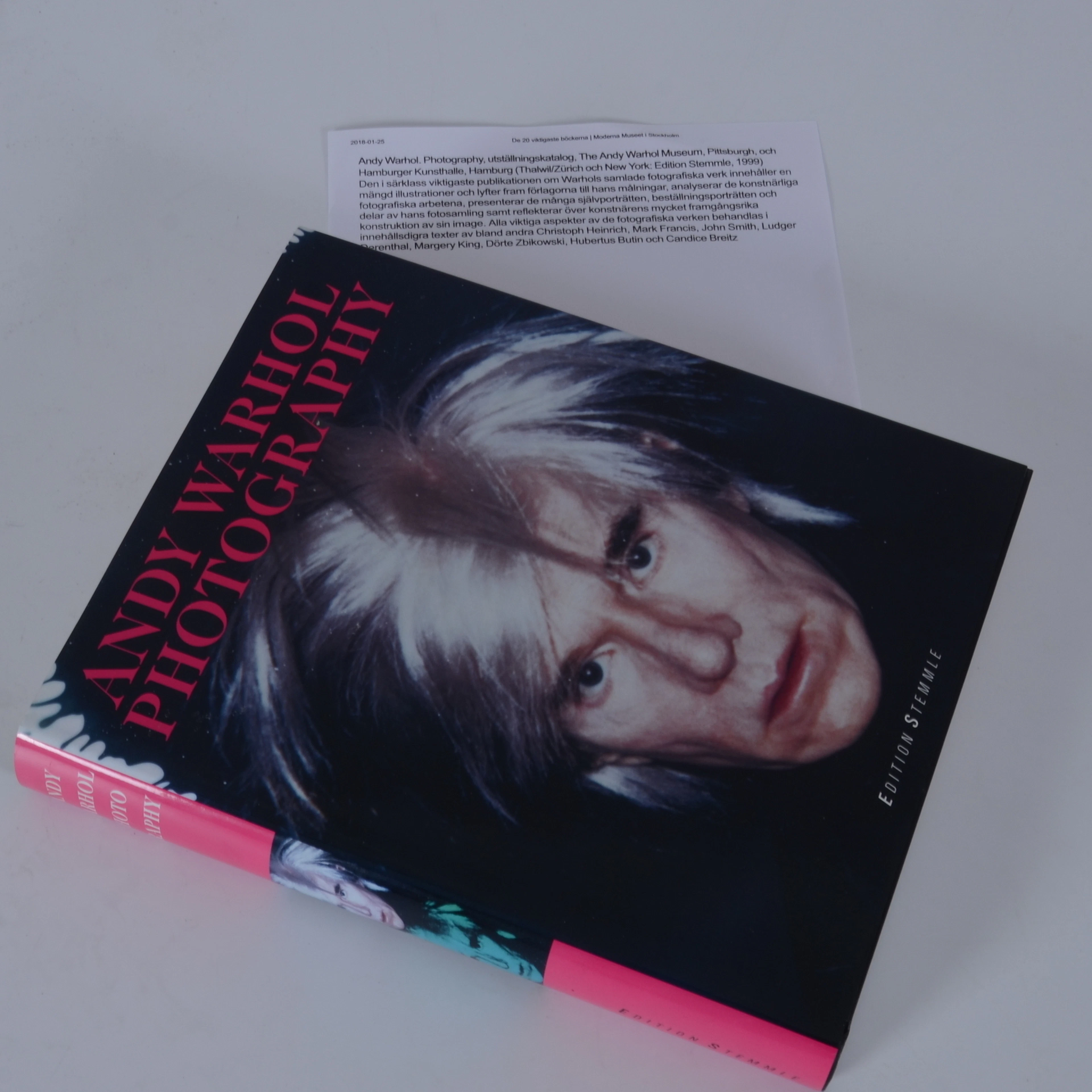 BOK, "Photography", Andy Warhol, The Andy Warhol Museum, Pittsburgh och Hamburger Kunsthalle.
