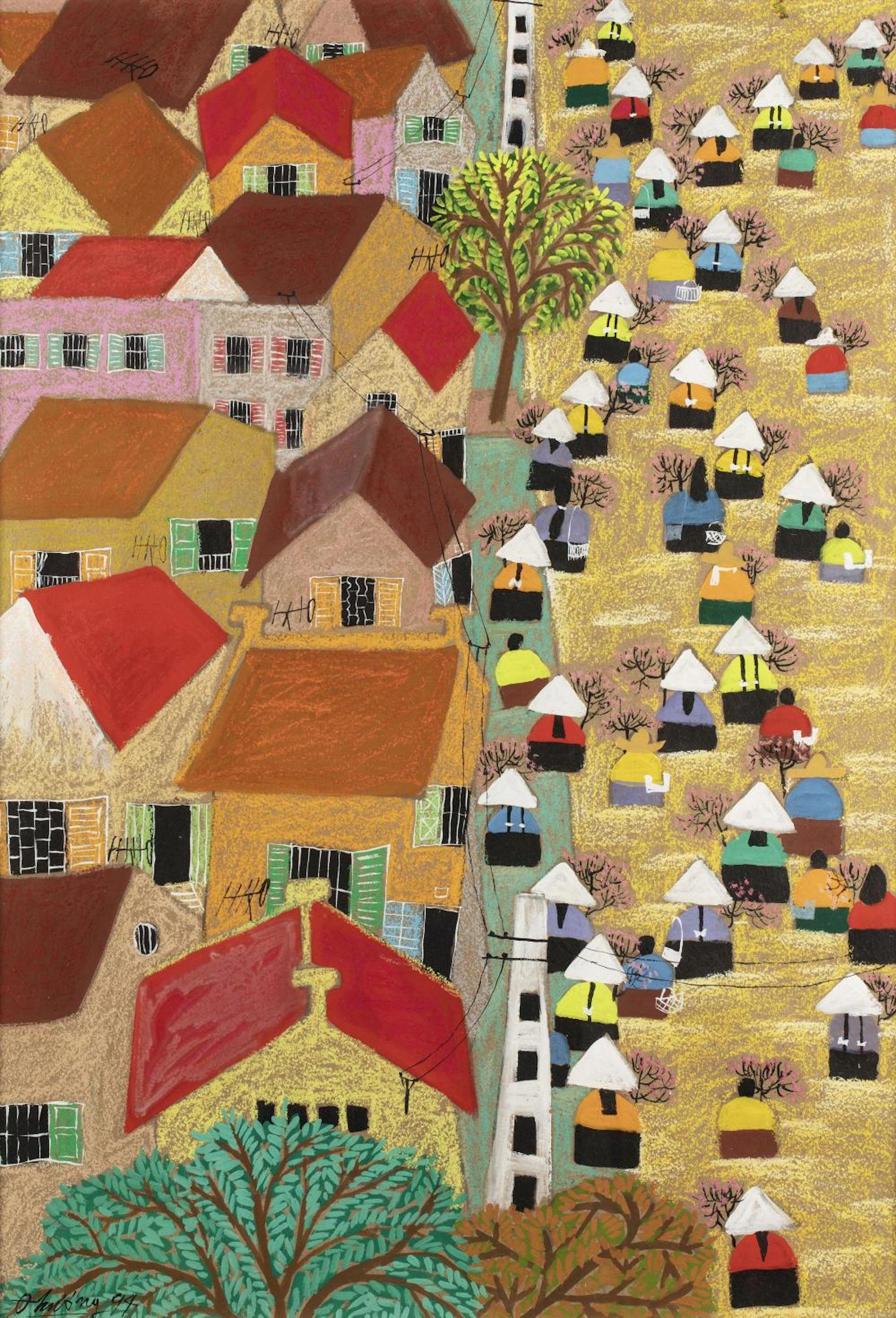 QUACH DONG PHUONG (b.1961) - Marché aux fleurs, 1994