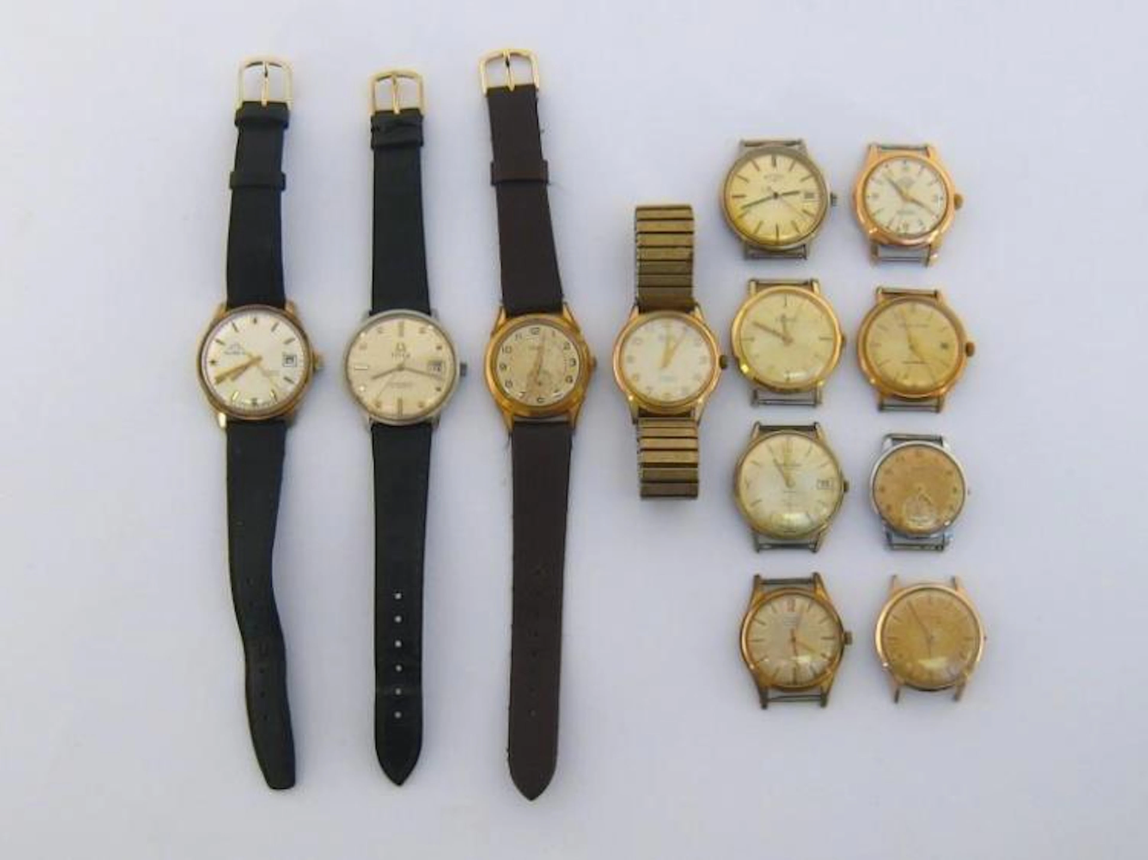 A collection of 1950/60s gentleman's gilt metal and...