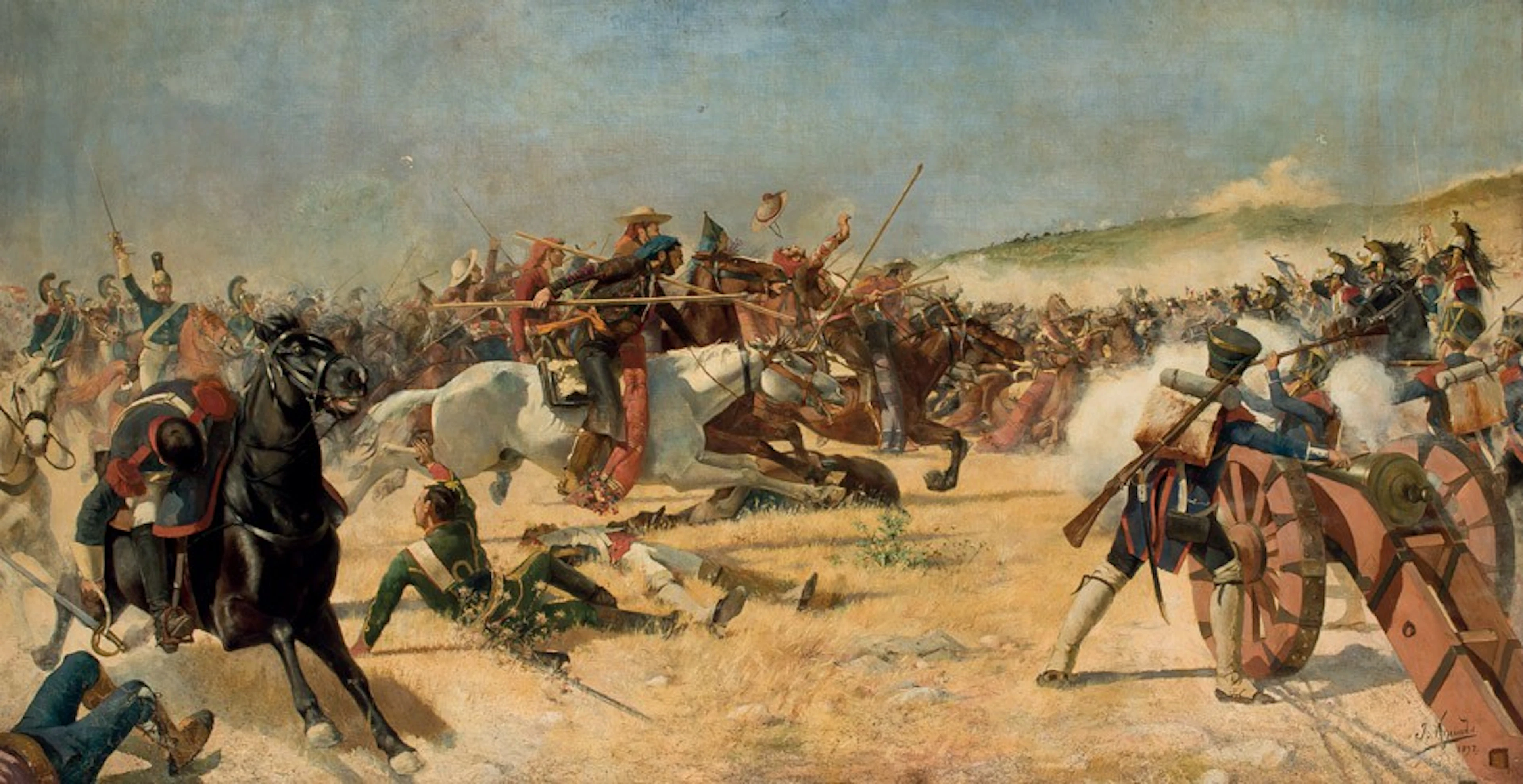 José Aguado y Guerra. Escena de batalla