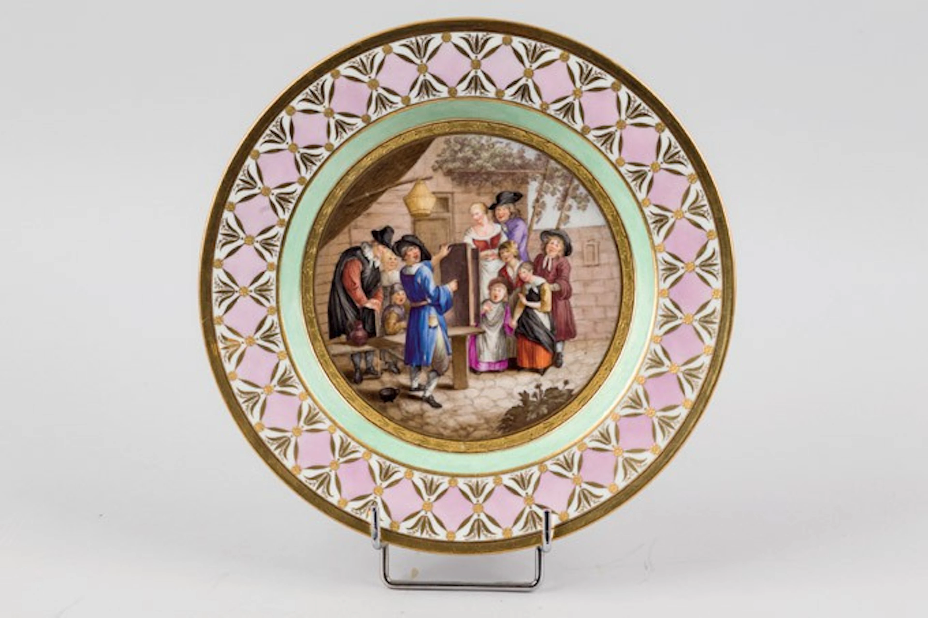 Plato de porcelana de Berlín. Antiguo