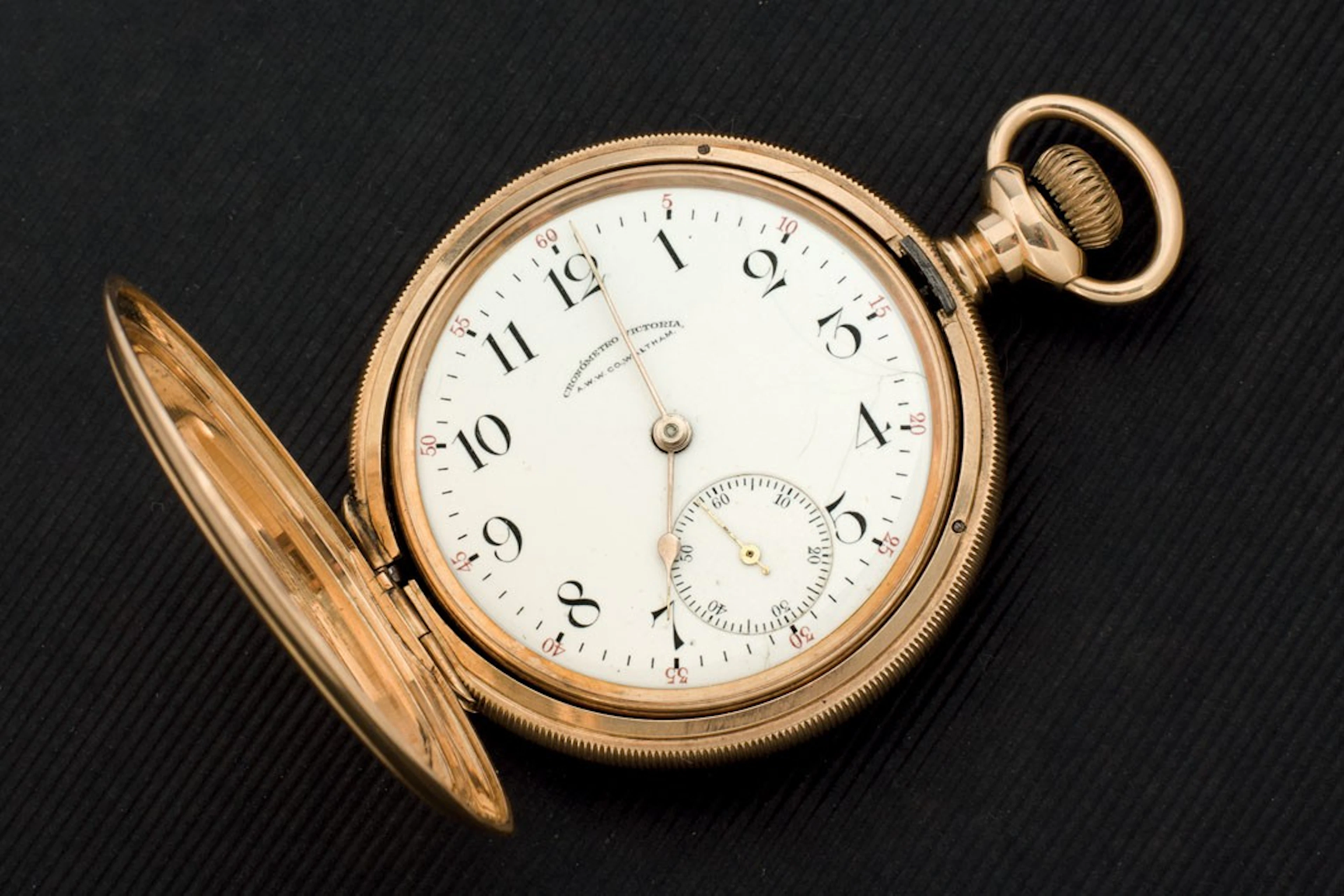 Reloj norteamericano de bolsillo, oro 14K