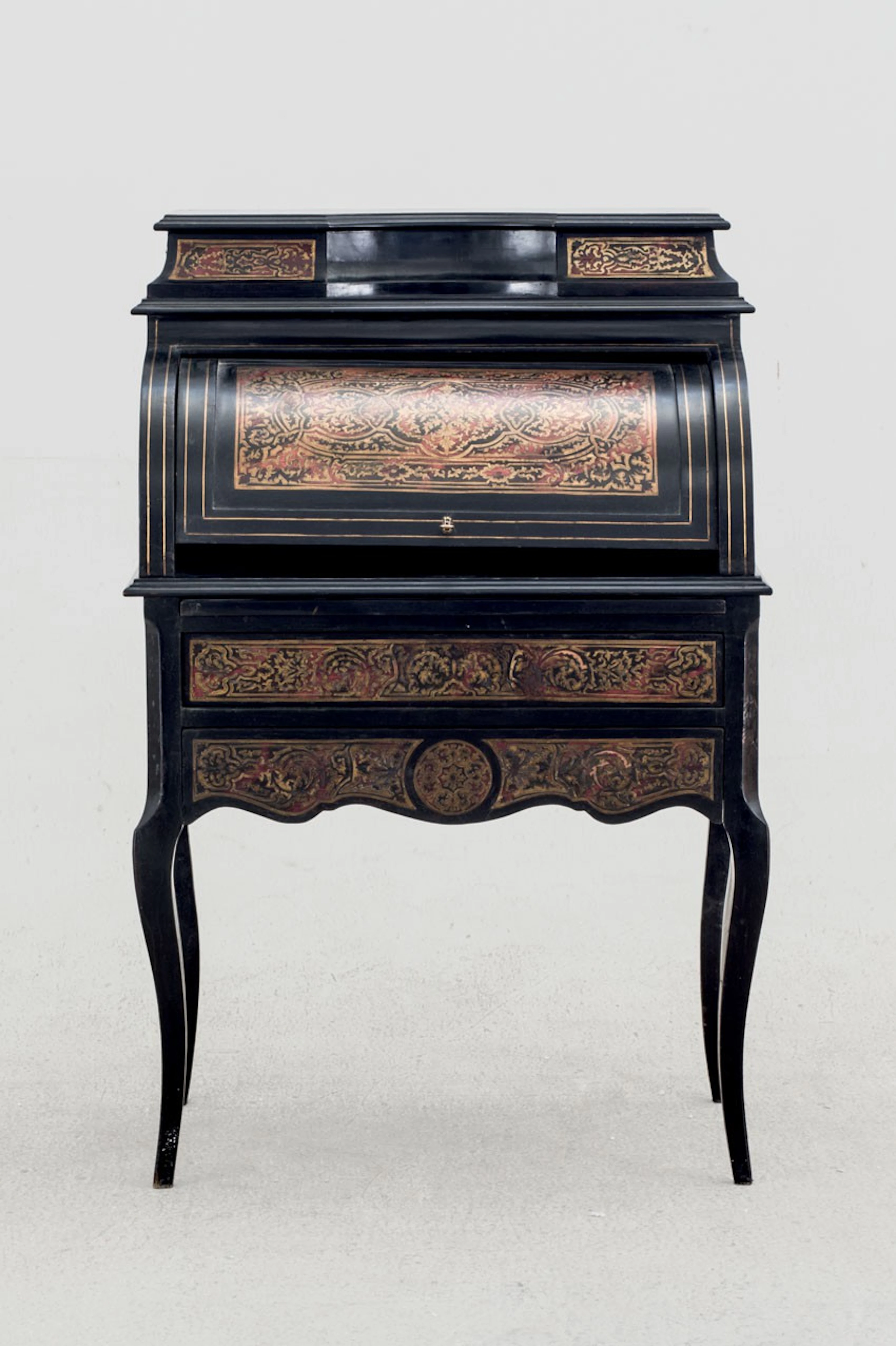 Bureau Boulle a cilindro. Antiguo
