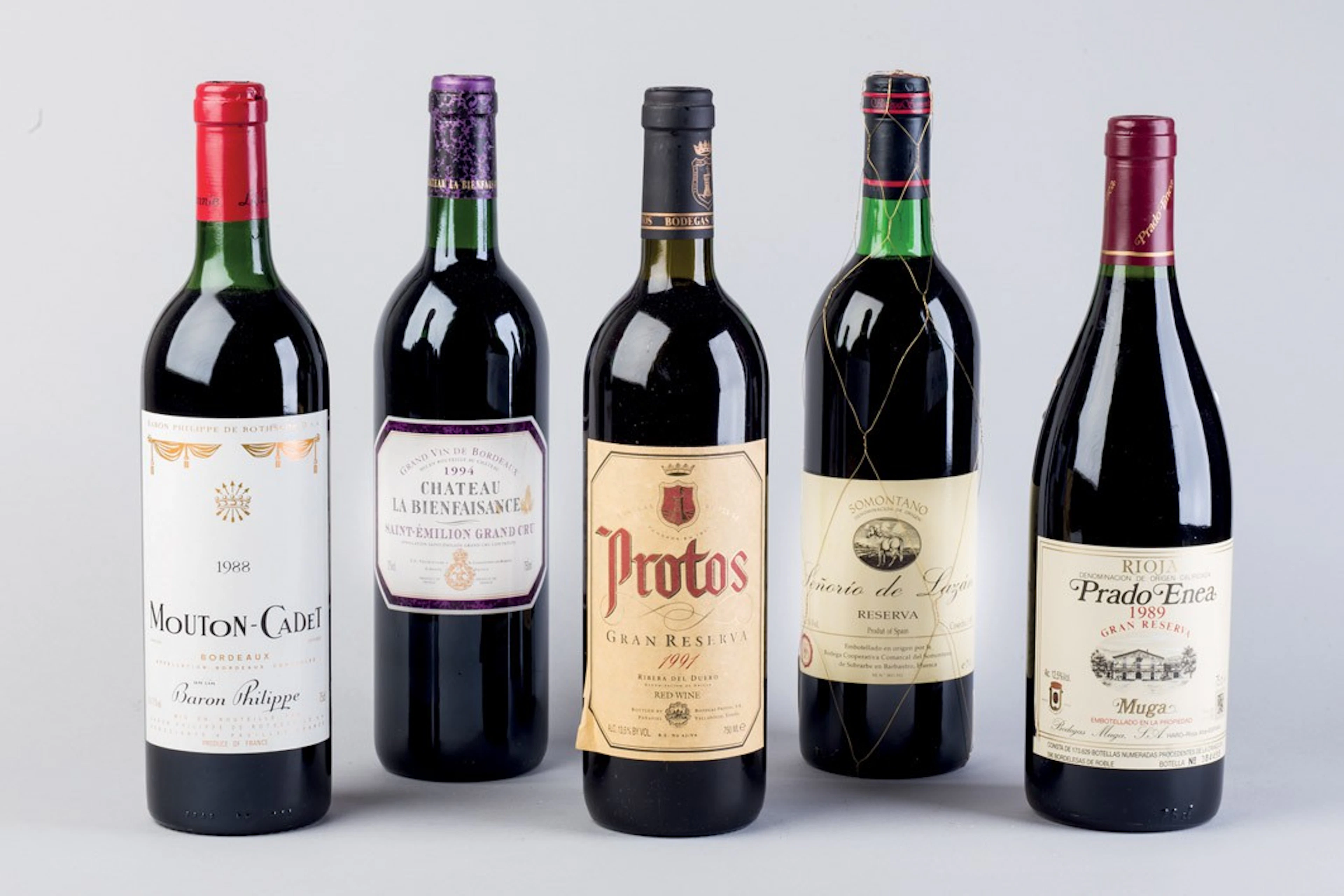 9 botellas de vino español