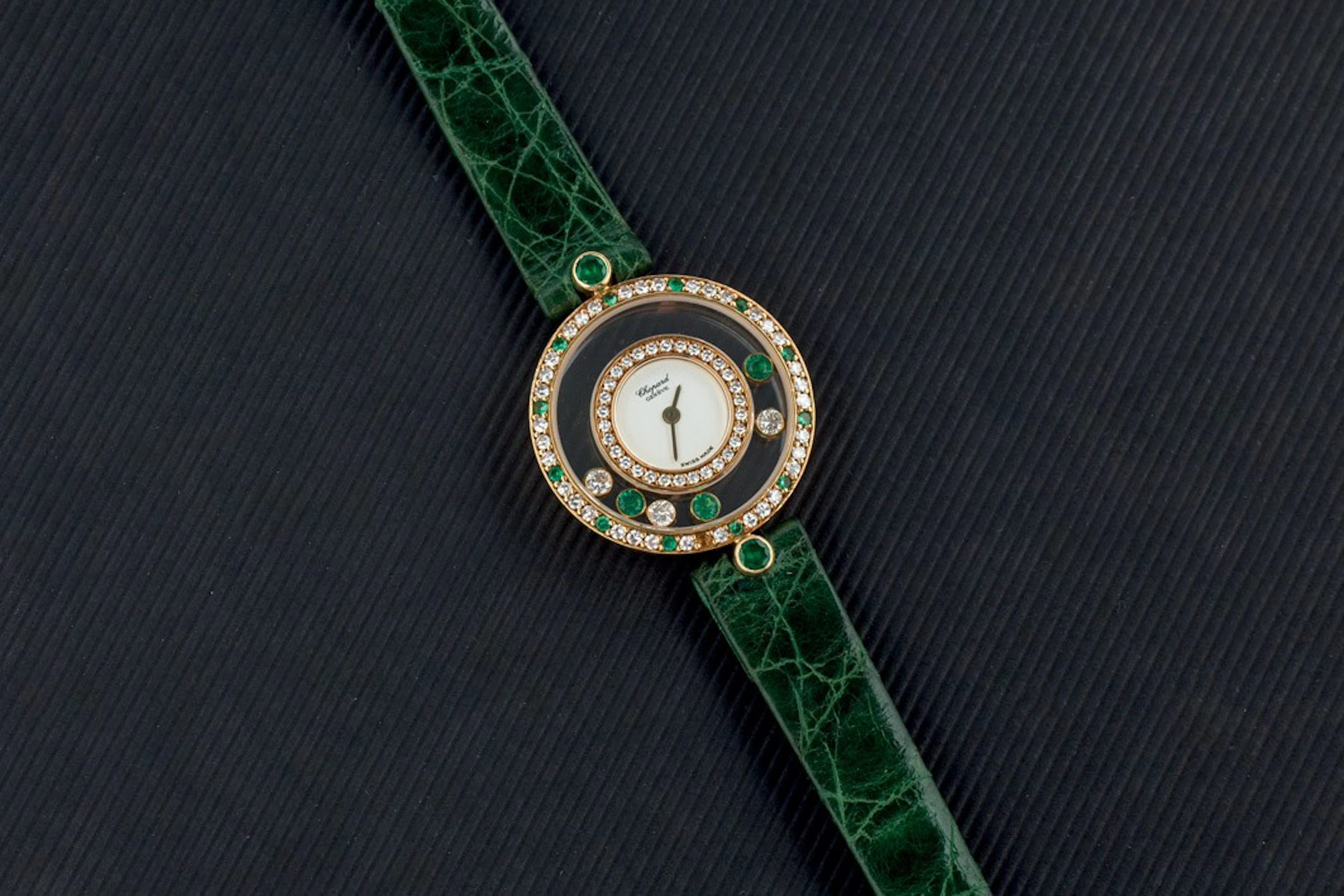Reloj Chopard Happy Diamonds con esmeraldas