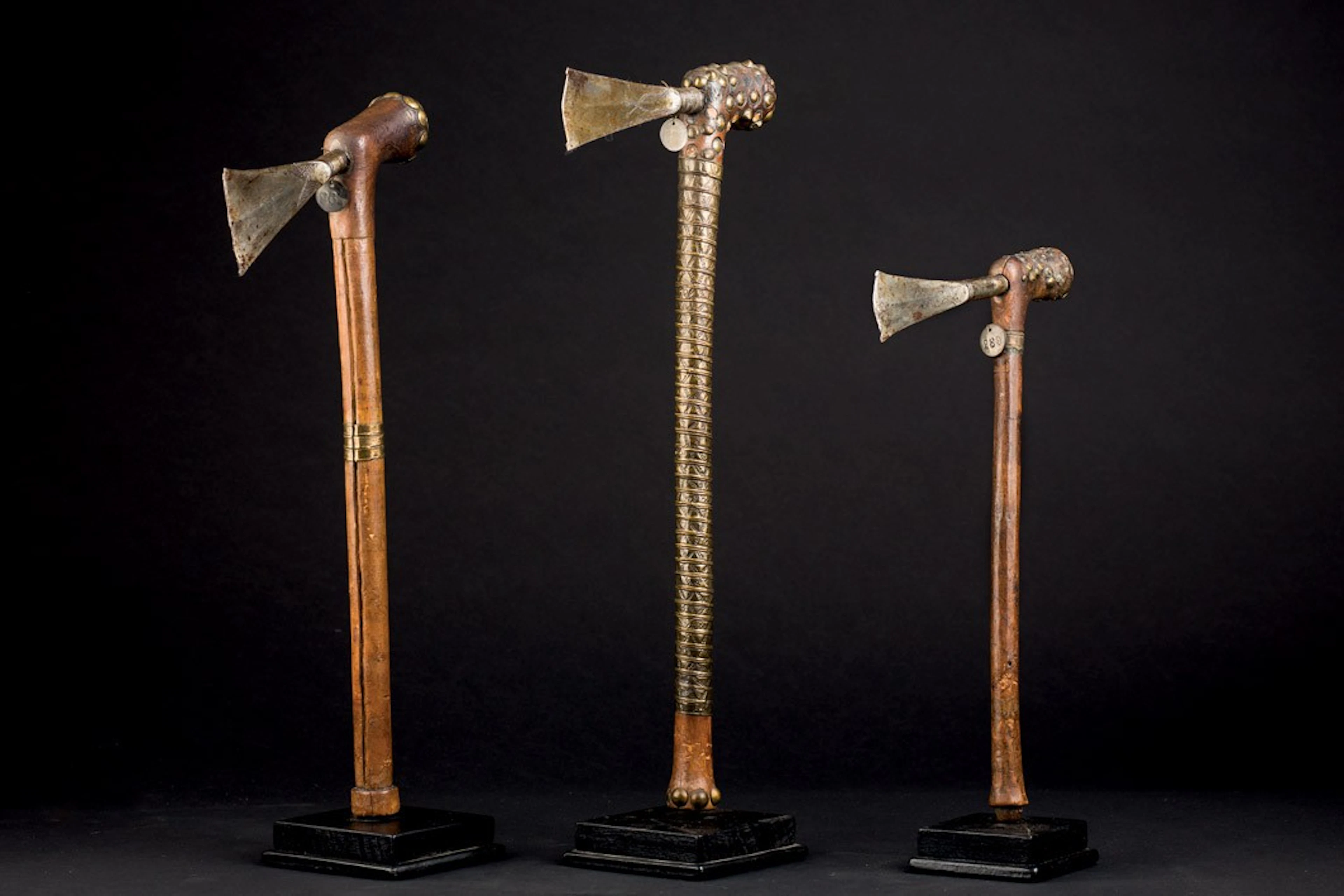 3 Azuelas de jefe Lunda, R. D. Congo