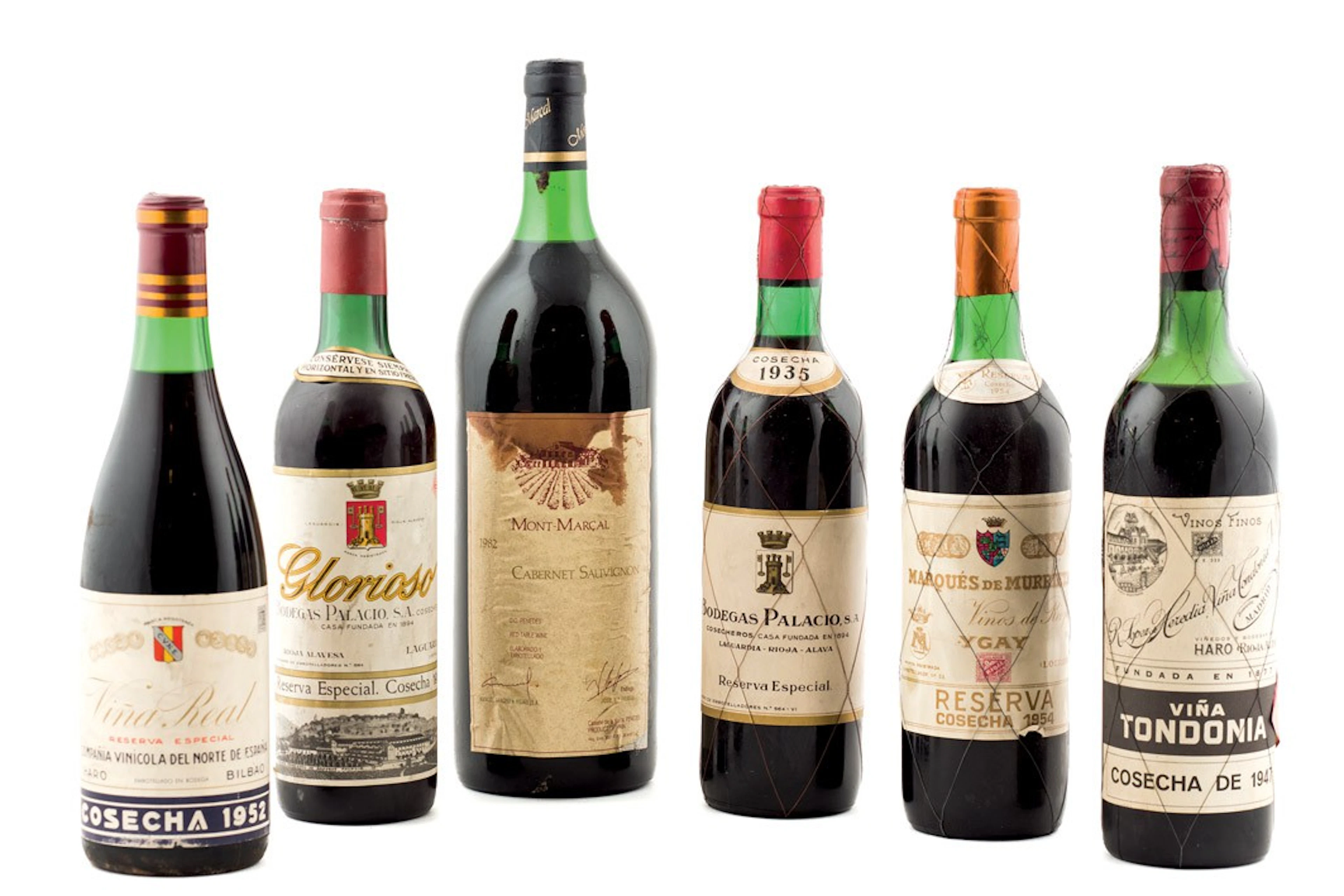 Lote de 102 botellas de vinos españoles