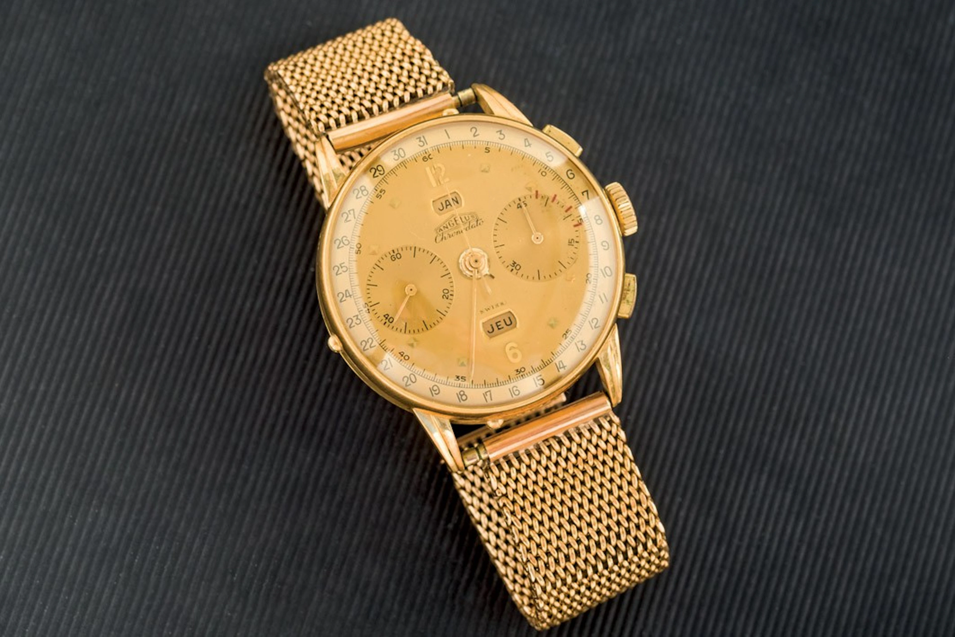 Reloj de pulsera Angelus de oro para caballero