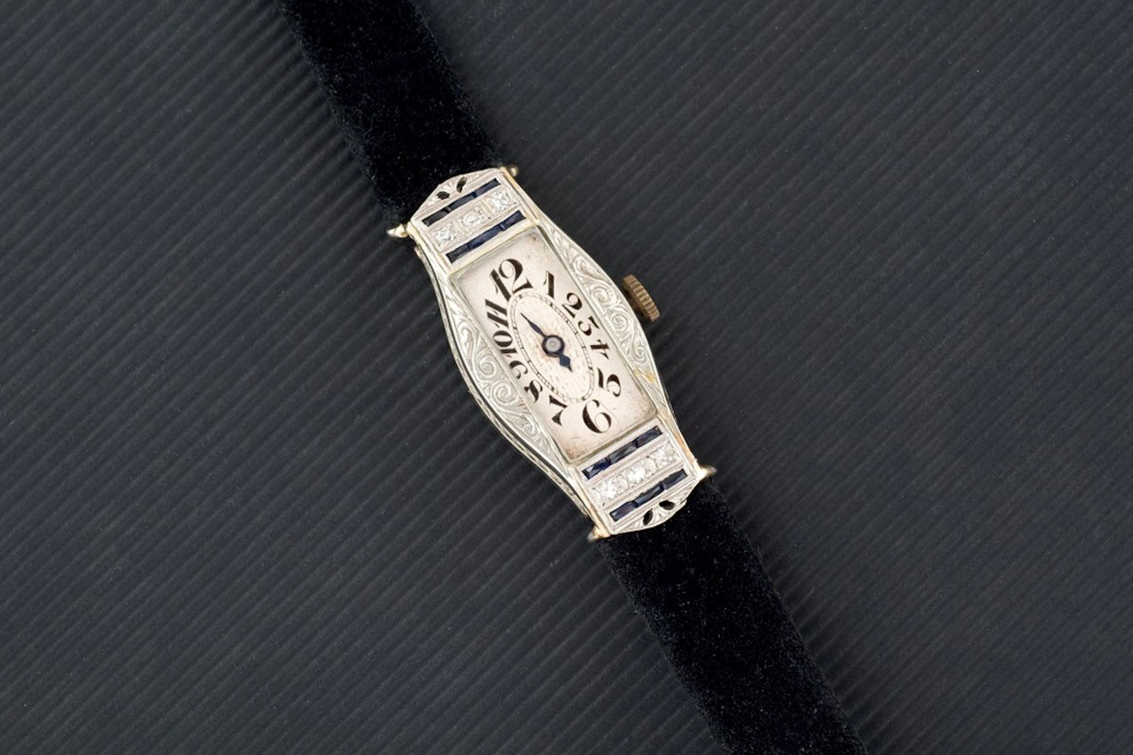 Reloj antiguo de oro, platino y diamantes