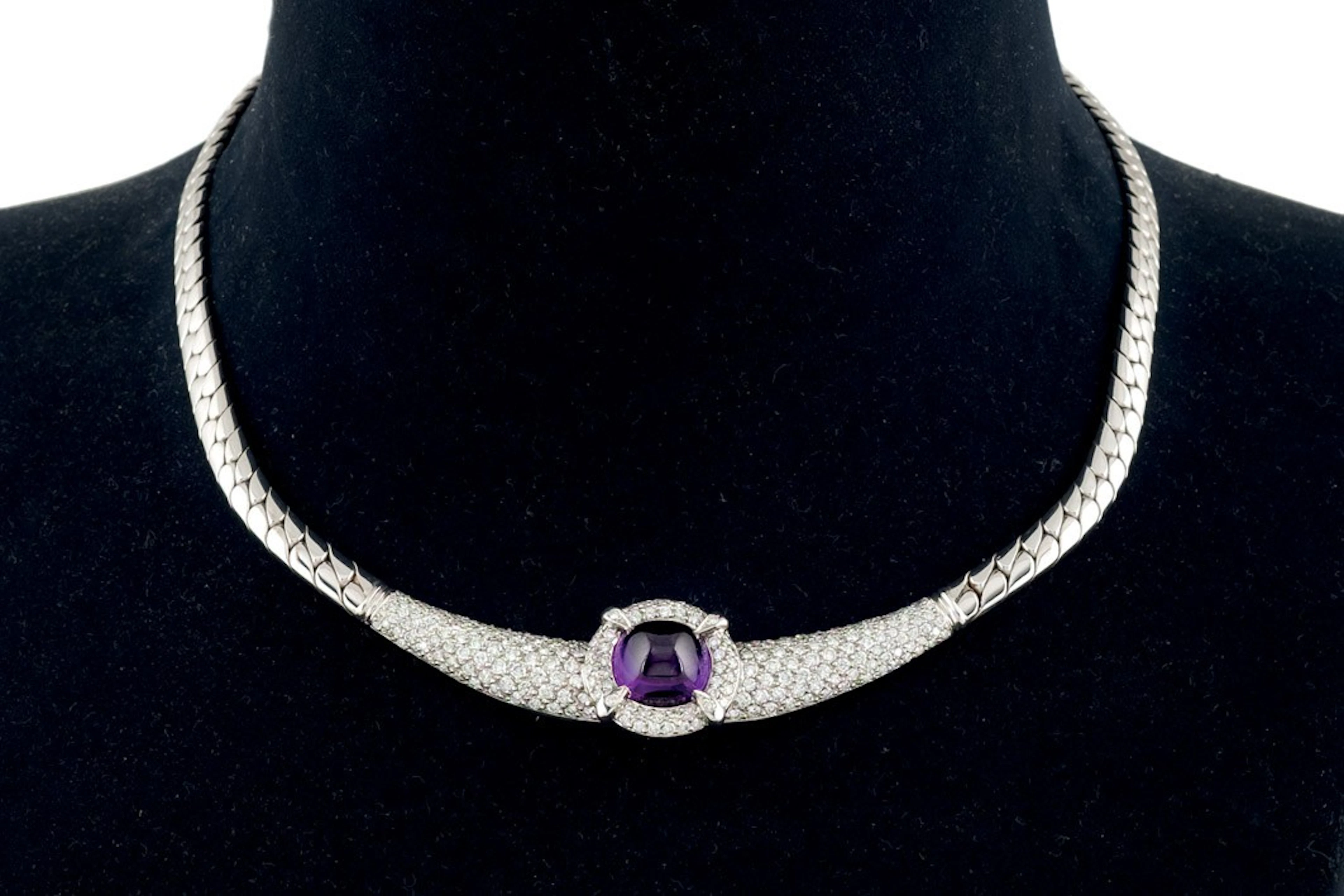 Collar de amatista y brillantes