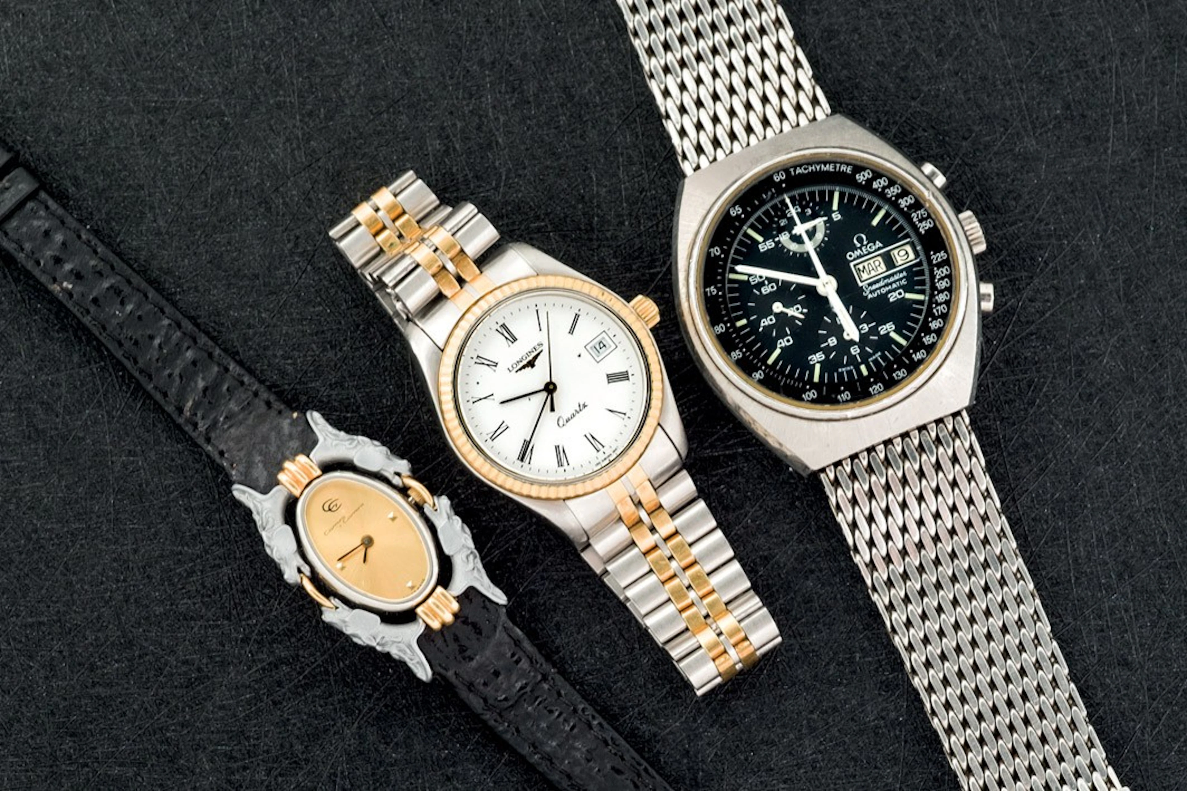 Tres relojes de pulsera
