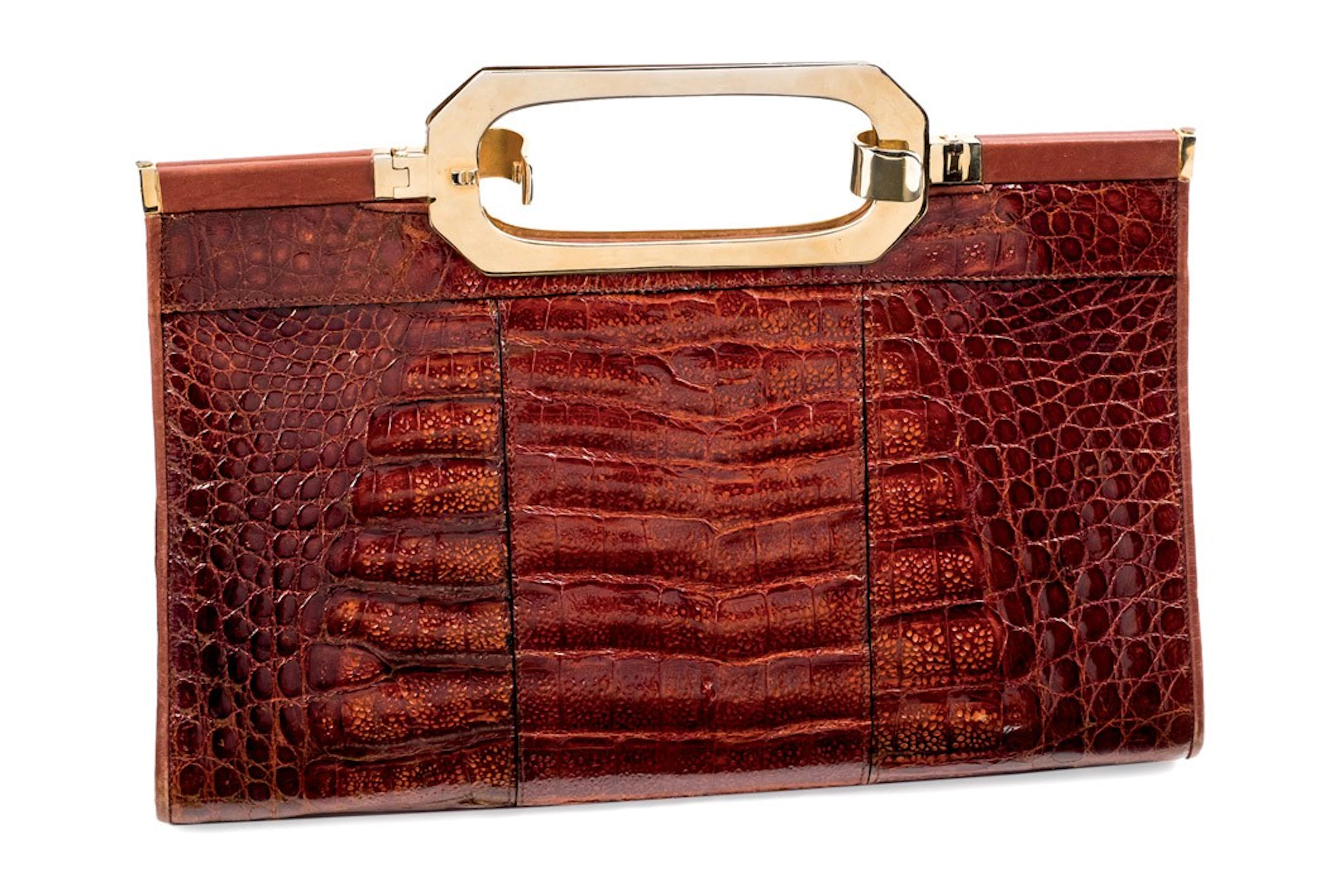 Bolso de piel de cocodrilo