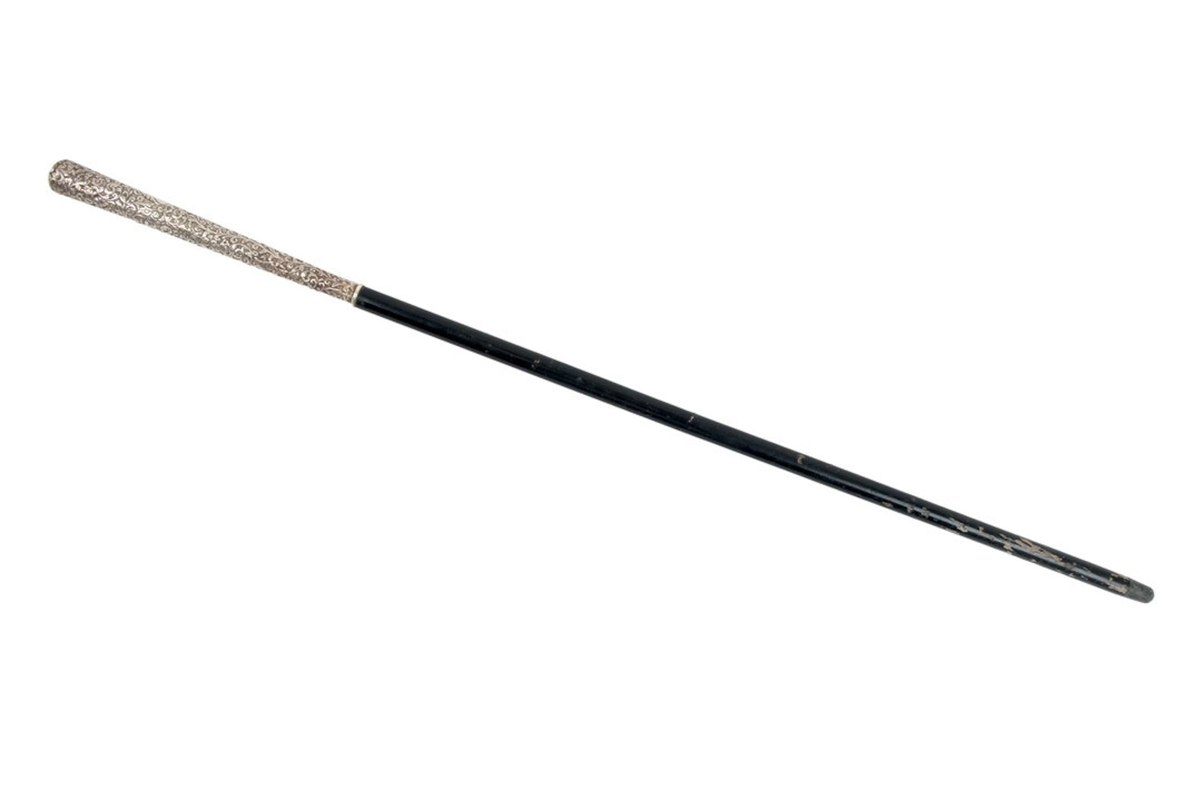 Baston con empuñadura de plata