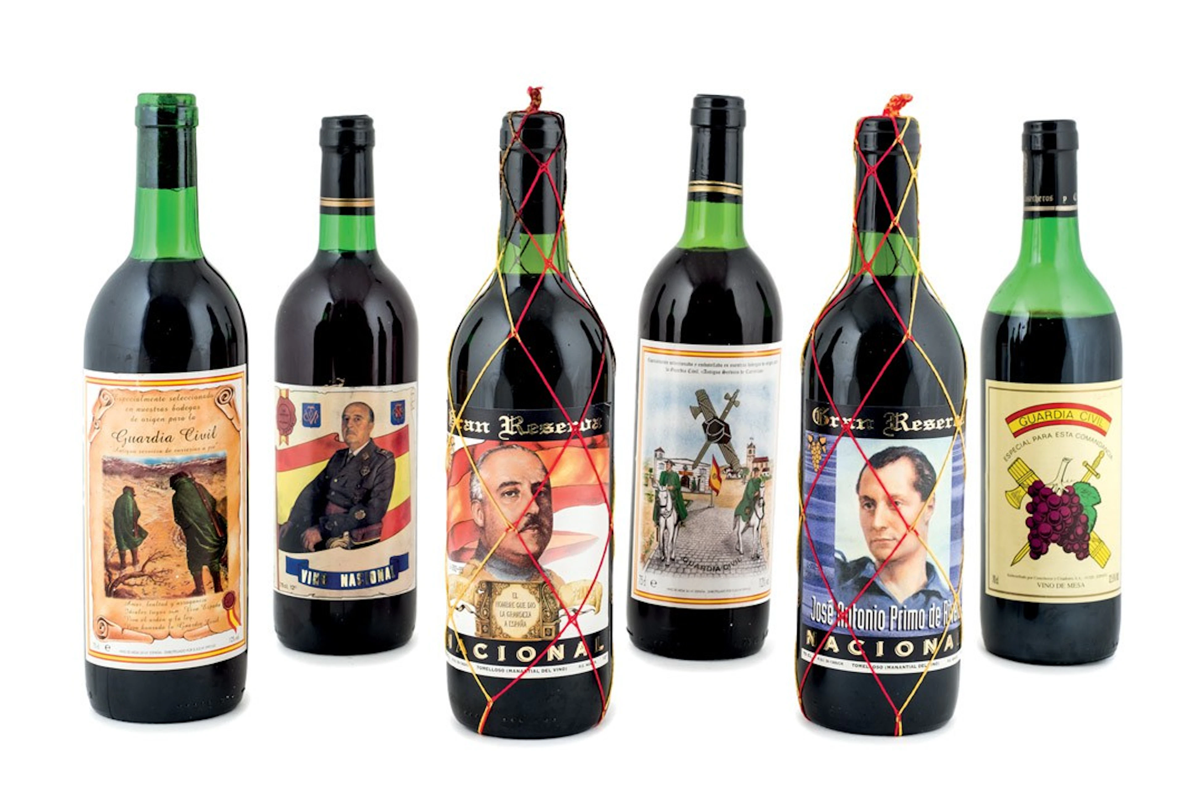 Seis botellas de vino
