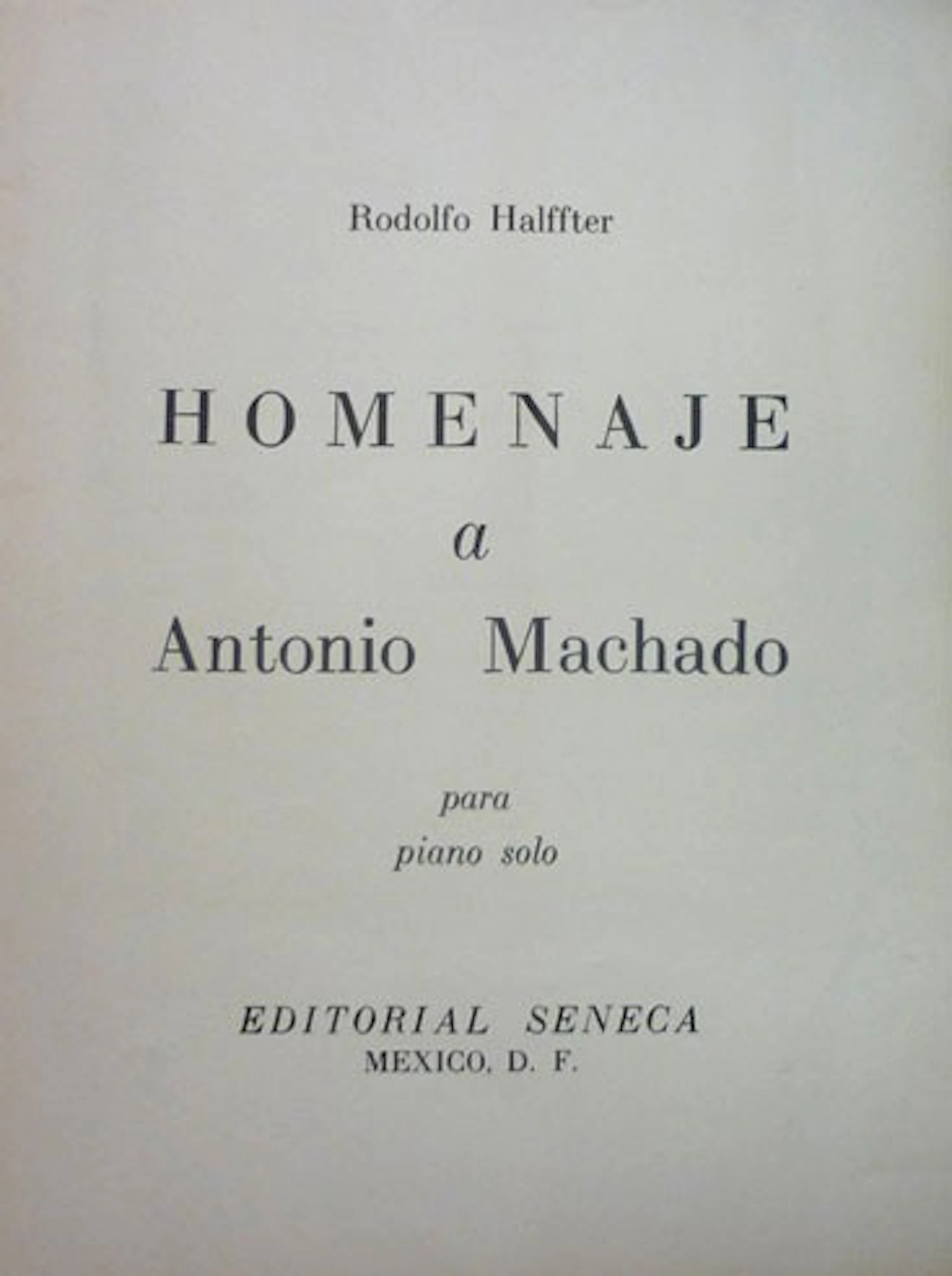 Halffter. Homenaje a Antonio Machado