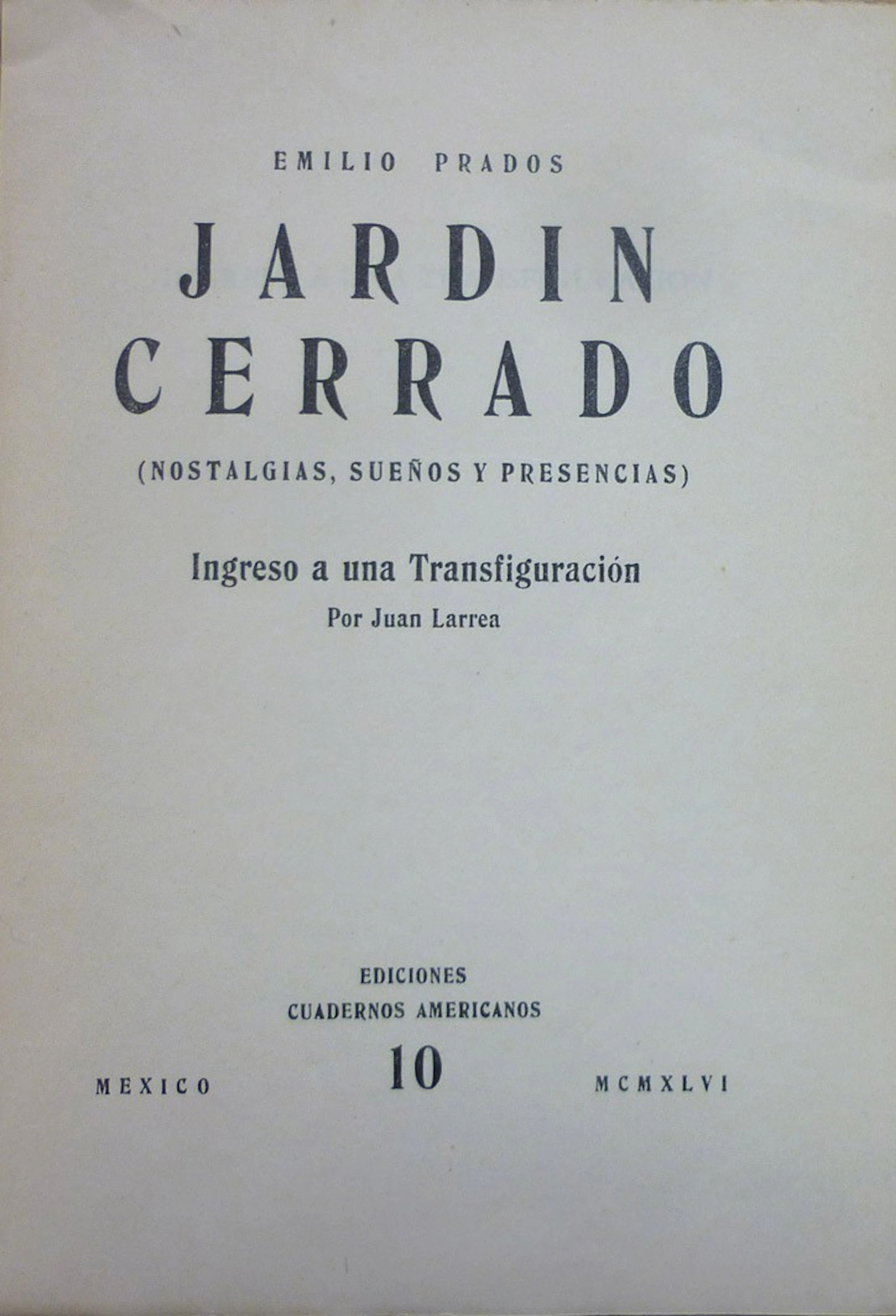 Prados. Jardín cerrado. Dedicado