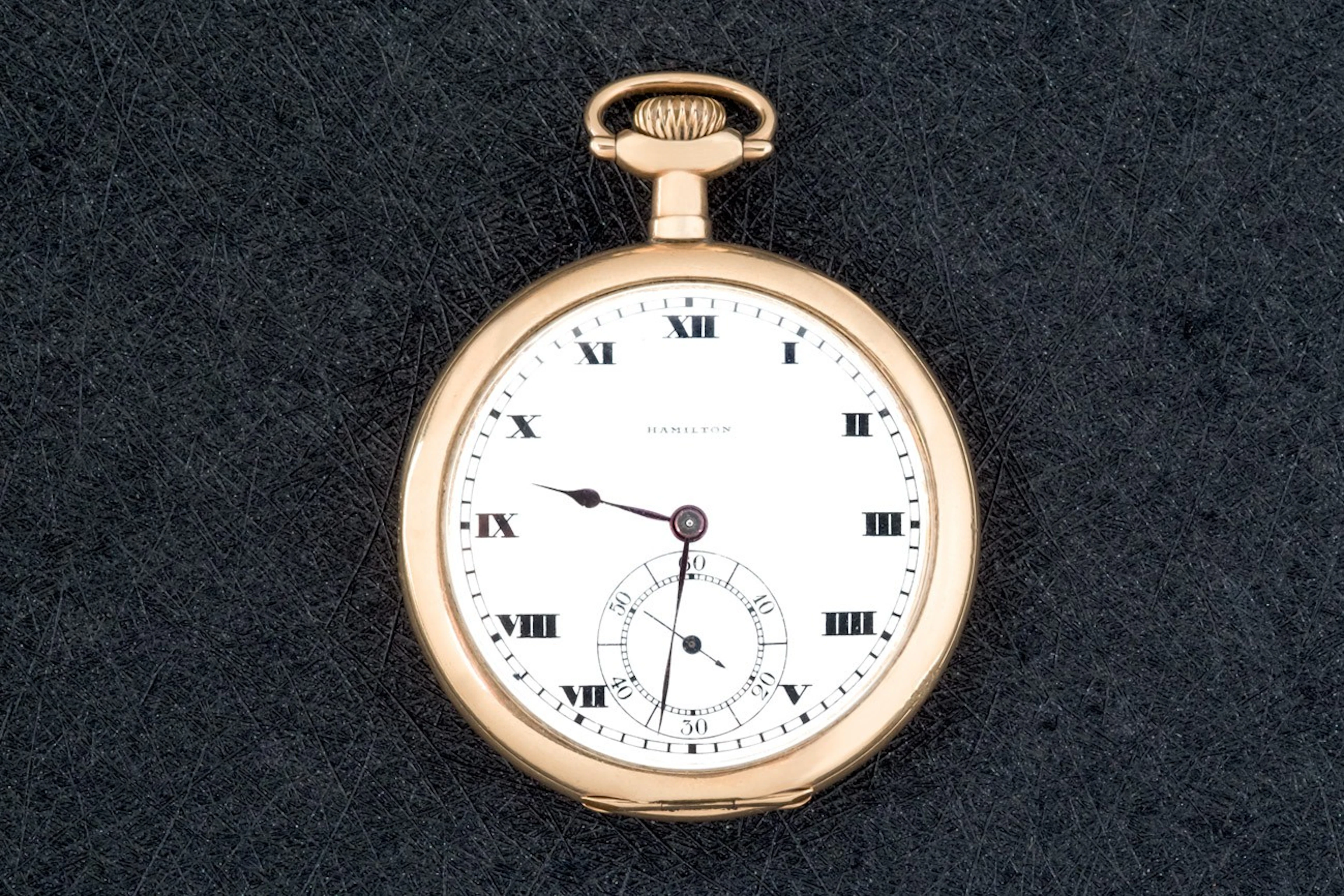 Reloj de bolsillo Hamilton de oro