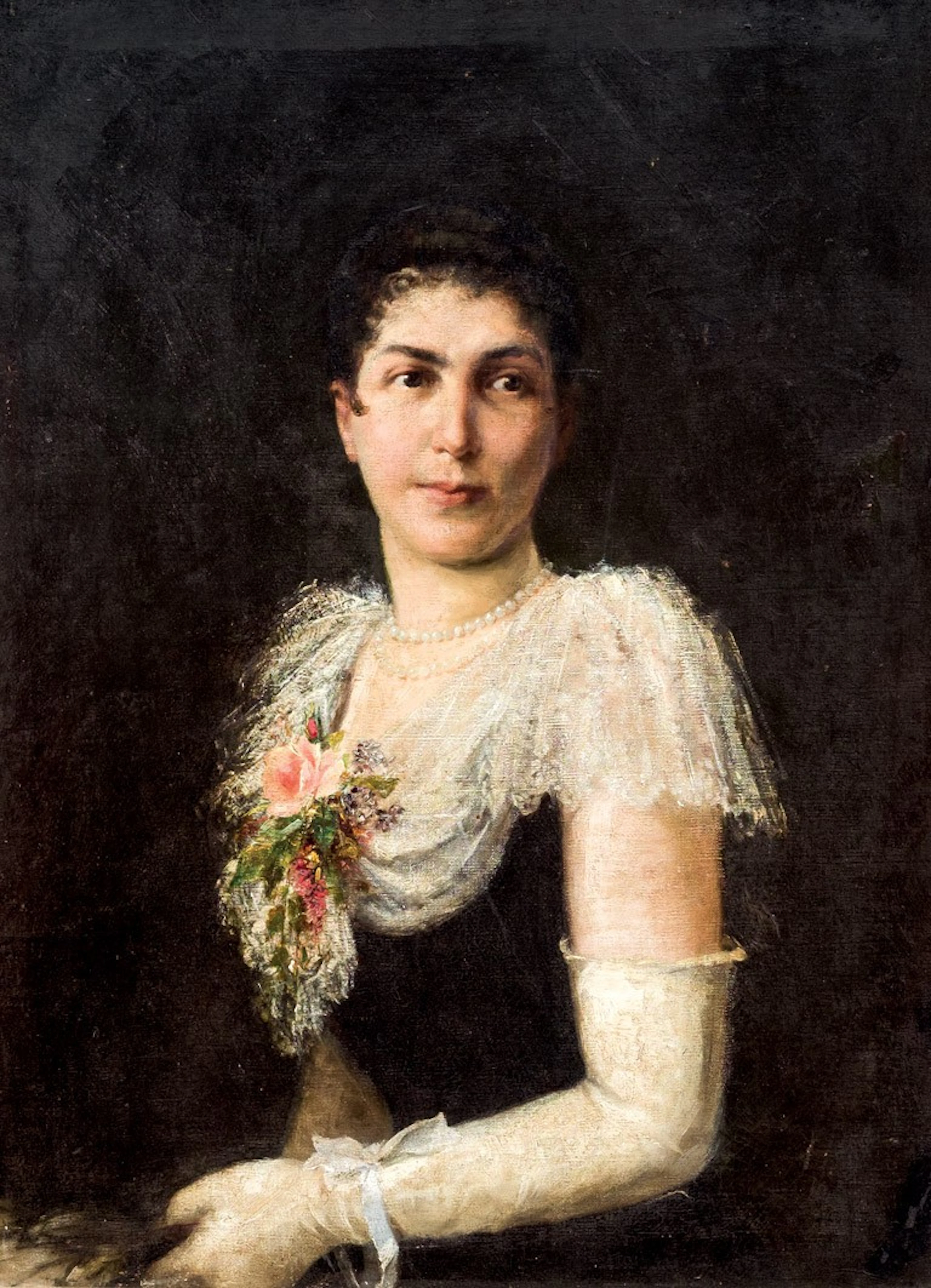 José Moreno Carbonero. Retrato de una dama