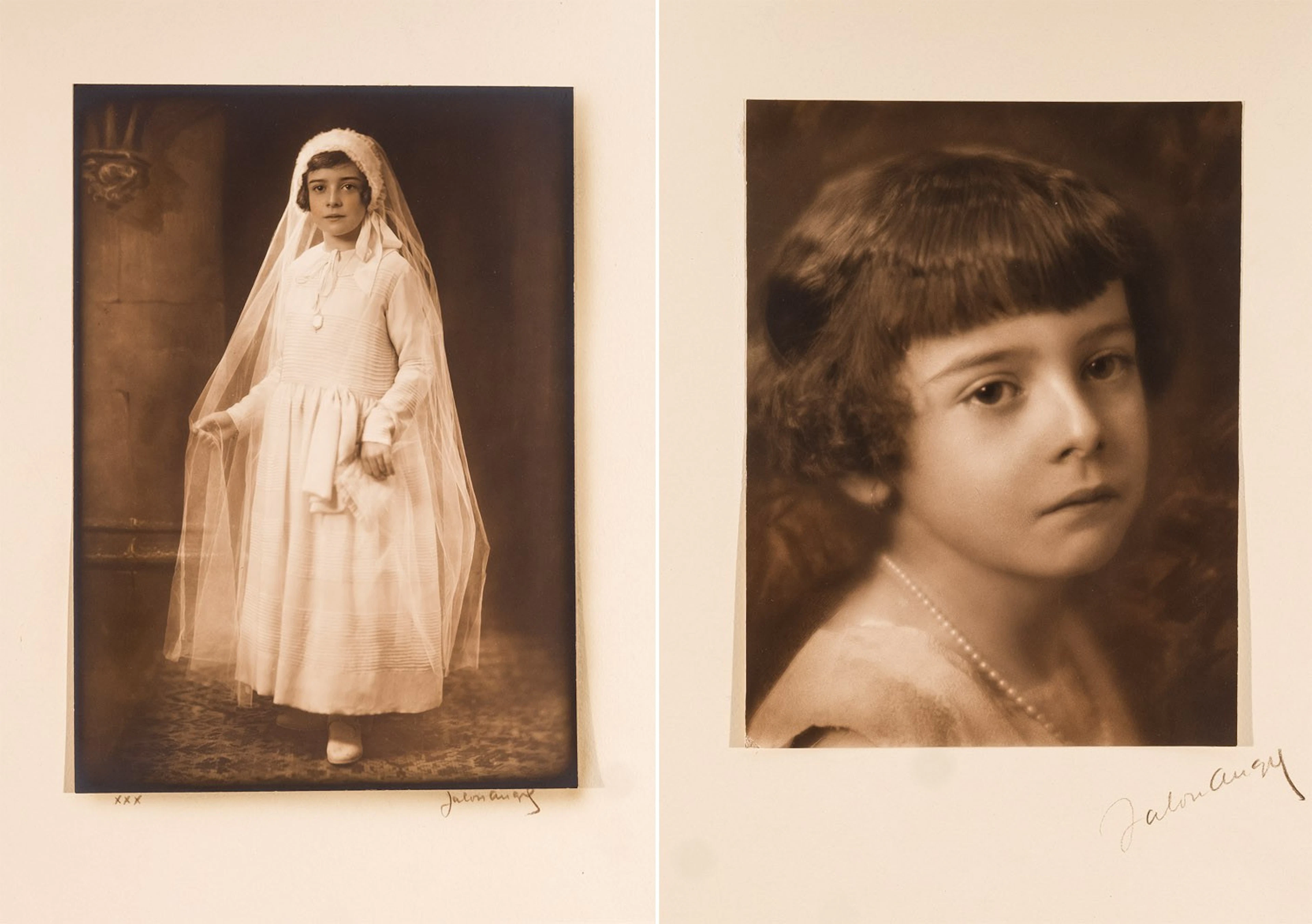 Retrato de niña. Dos fotografías
