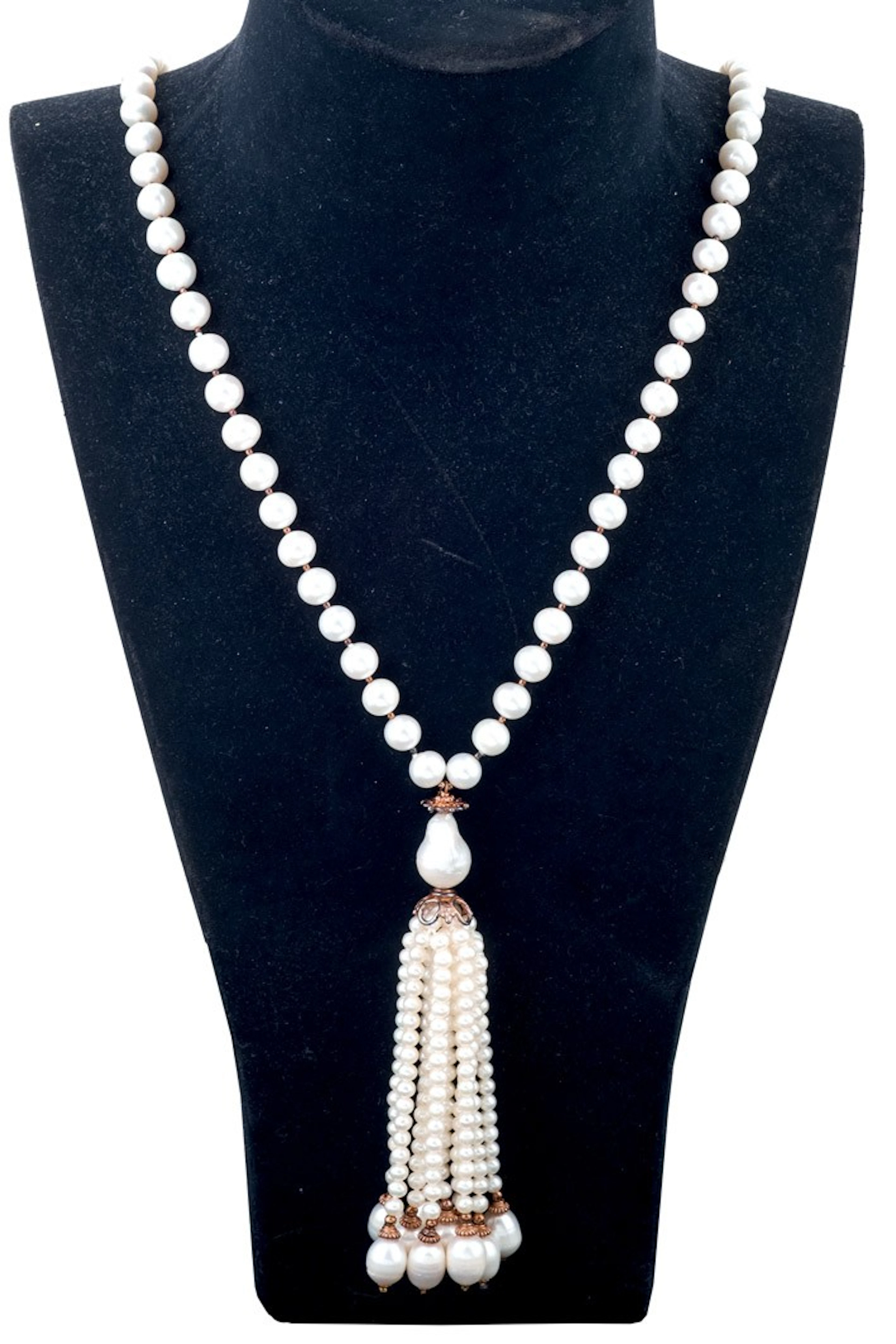 Collar de oro con perlas cultivadas