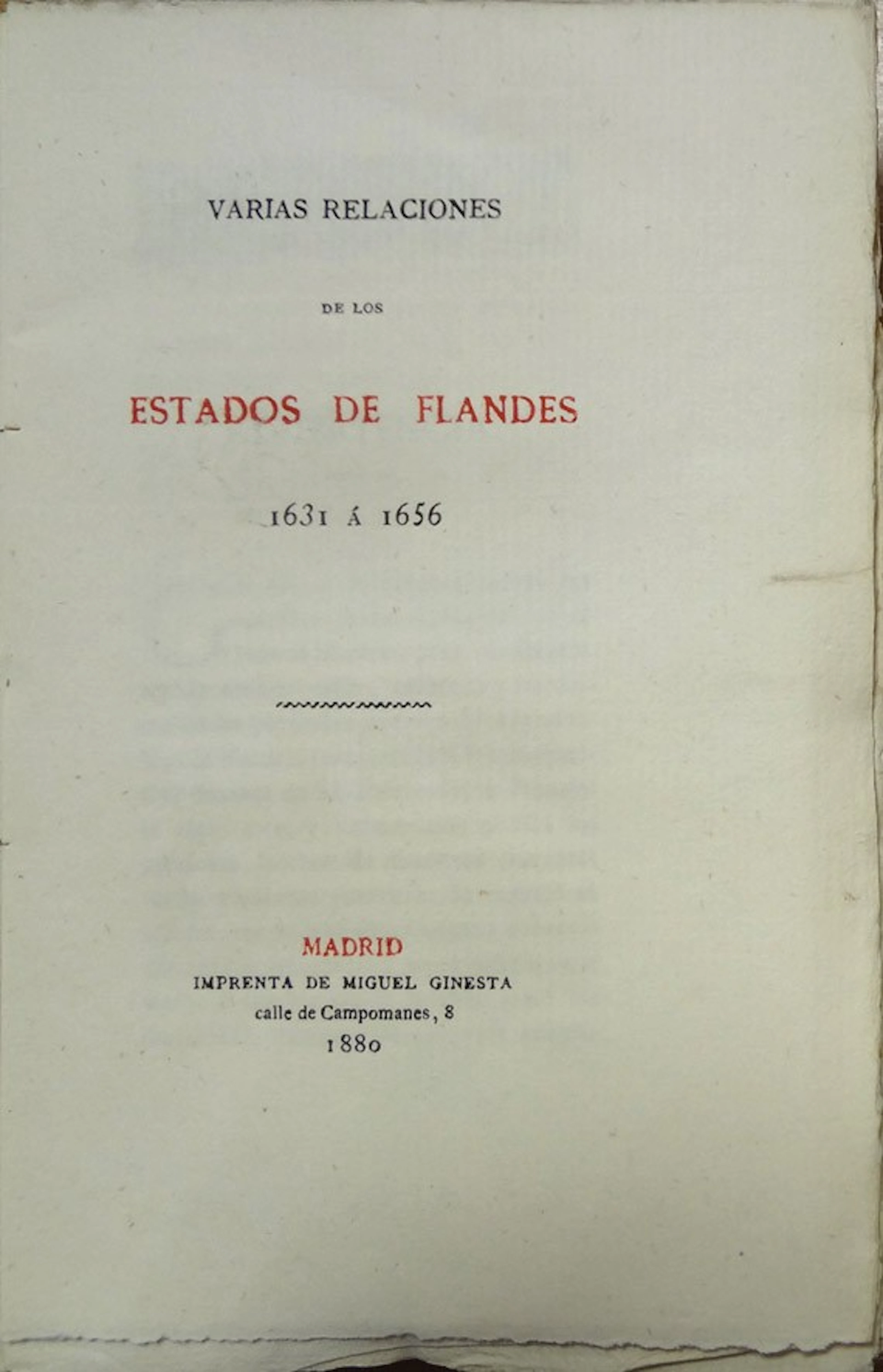Varias relaciones de los Estados de Flandes