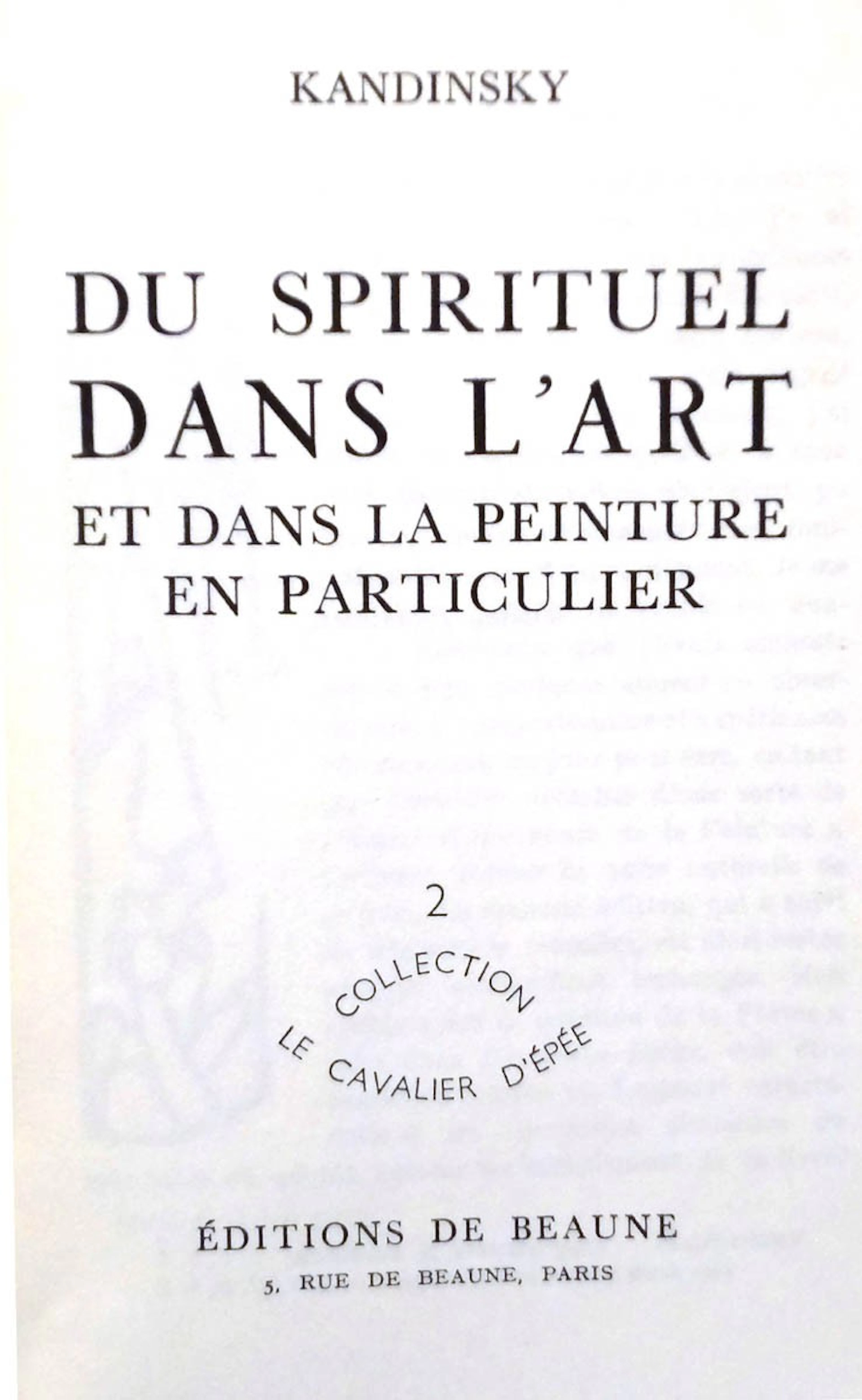 Kandinsky. Du spirituel dans l´art