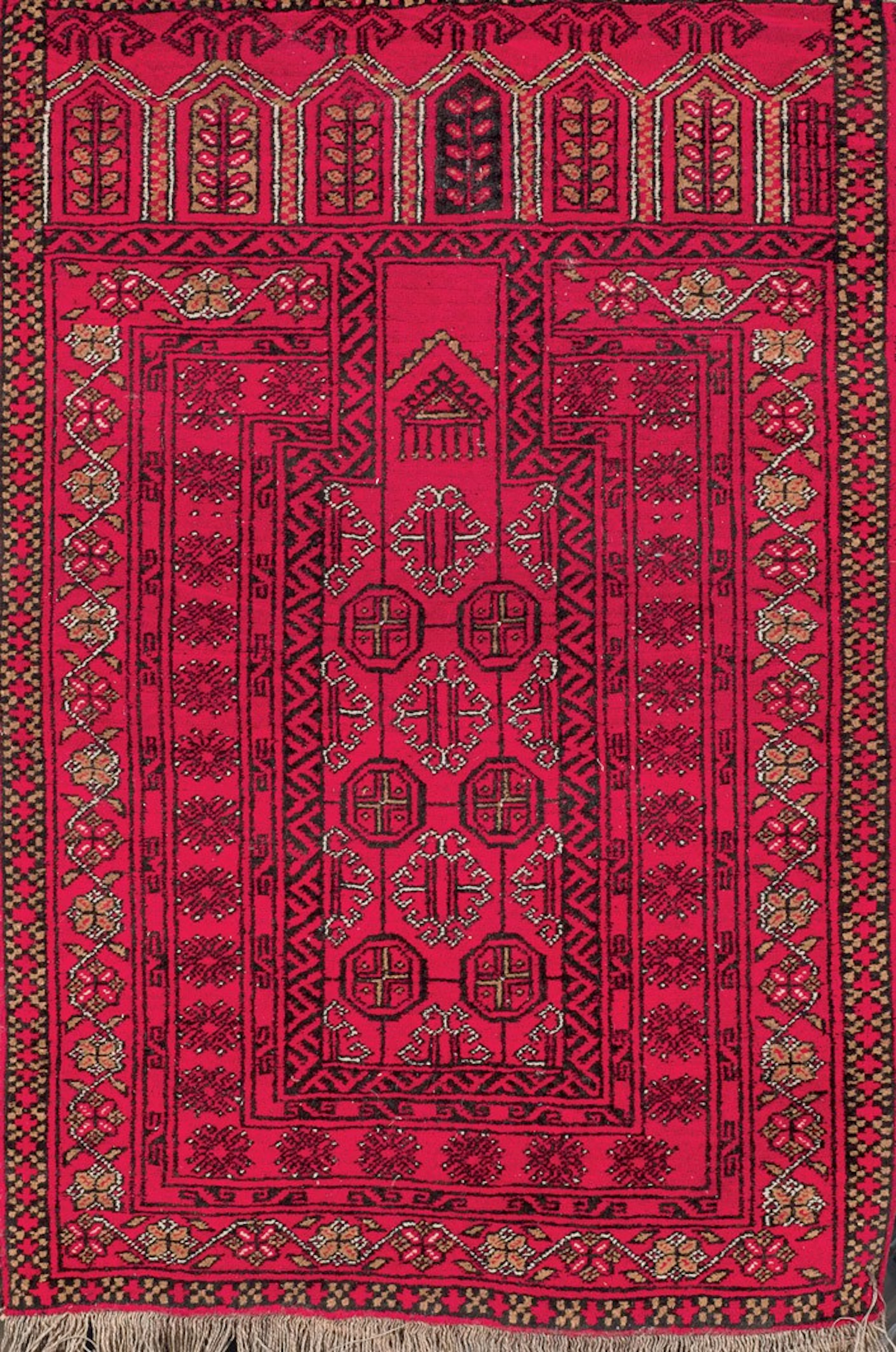 Alfombra de oracion turcomana. S. XX