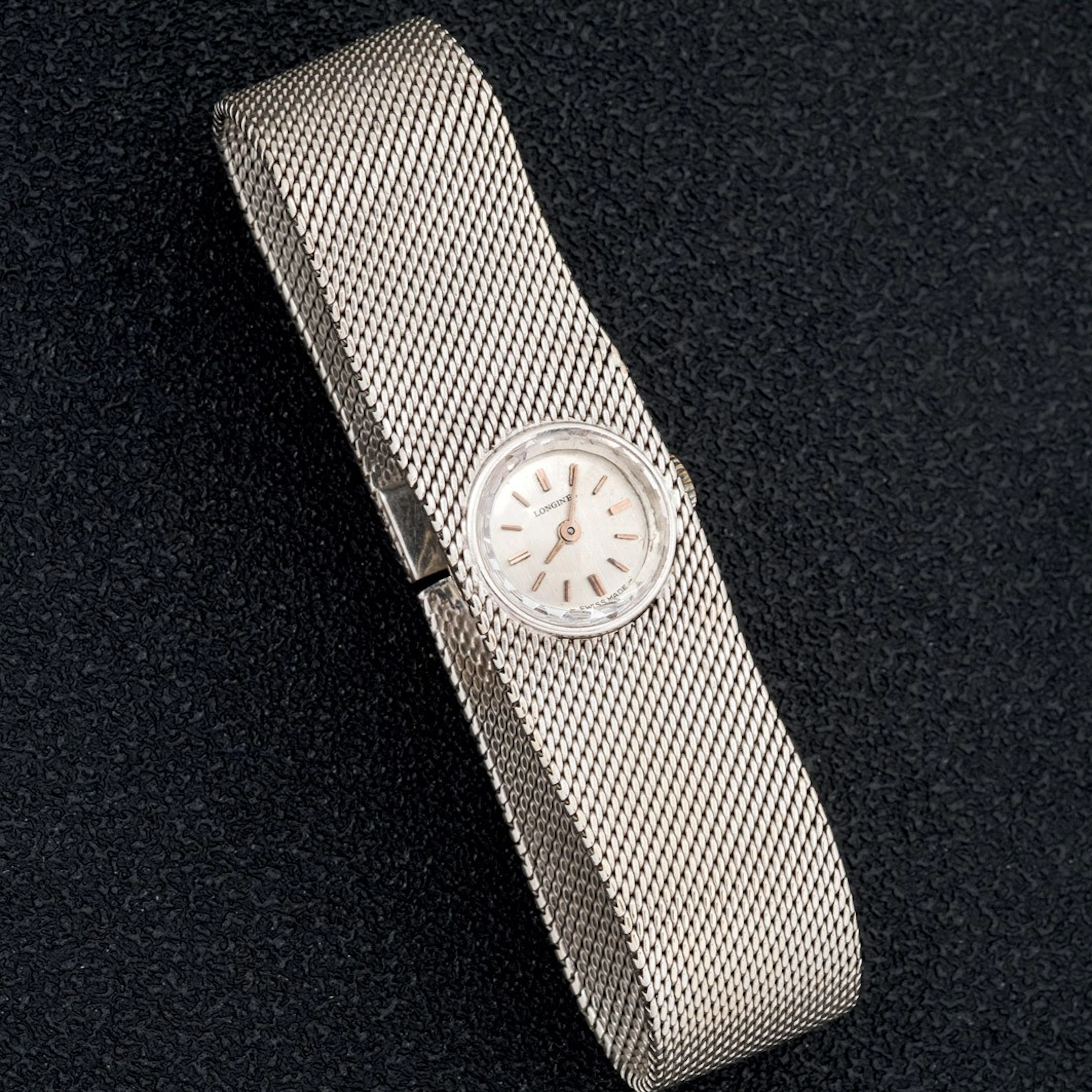 Reloj Longines de oro blanco para señora