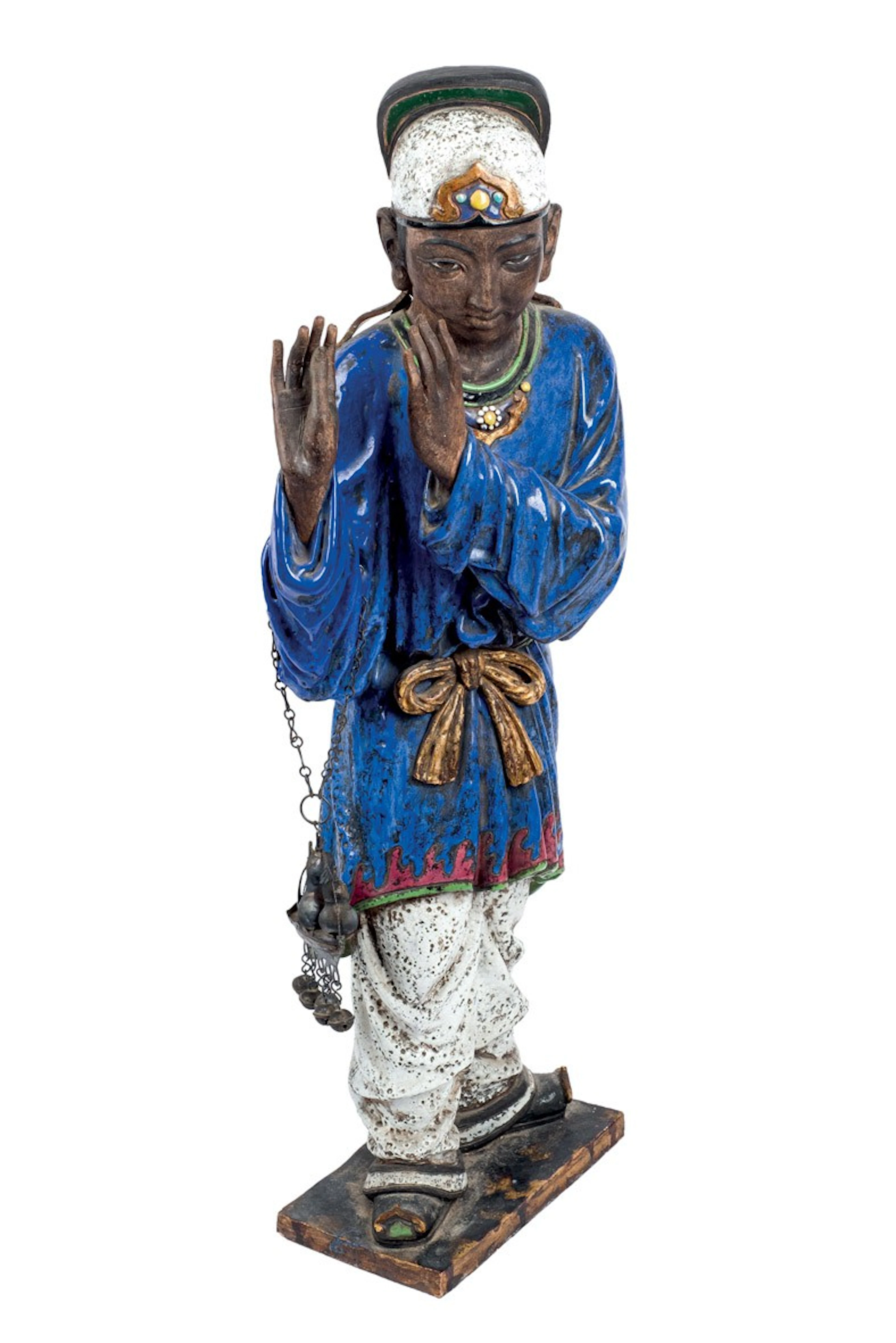 Figura de Krishna en terracota. India