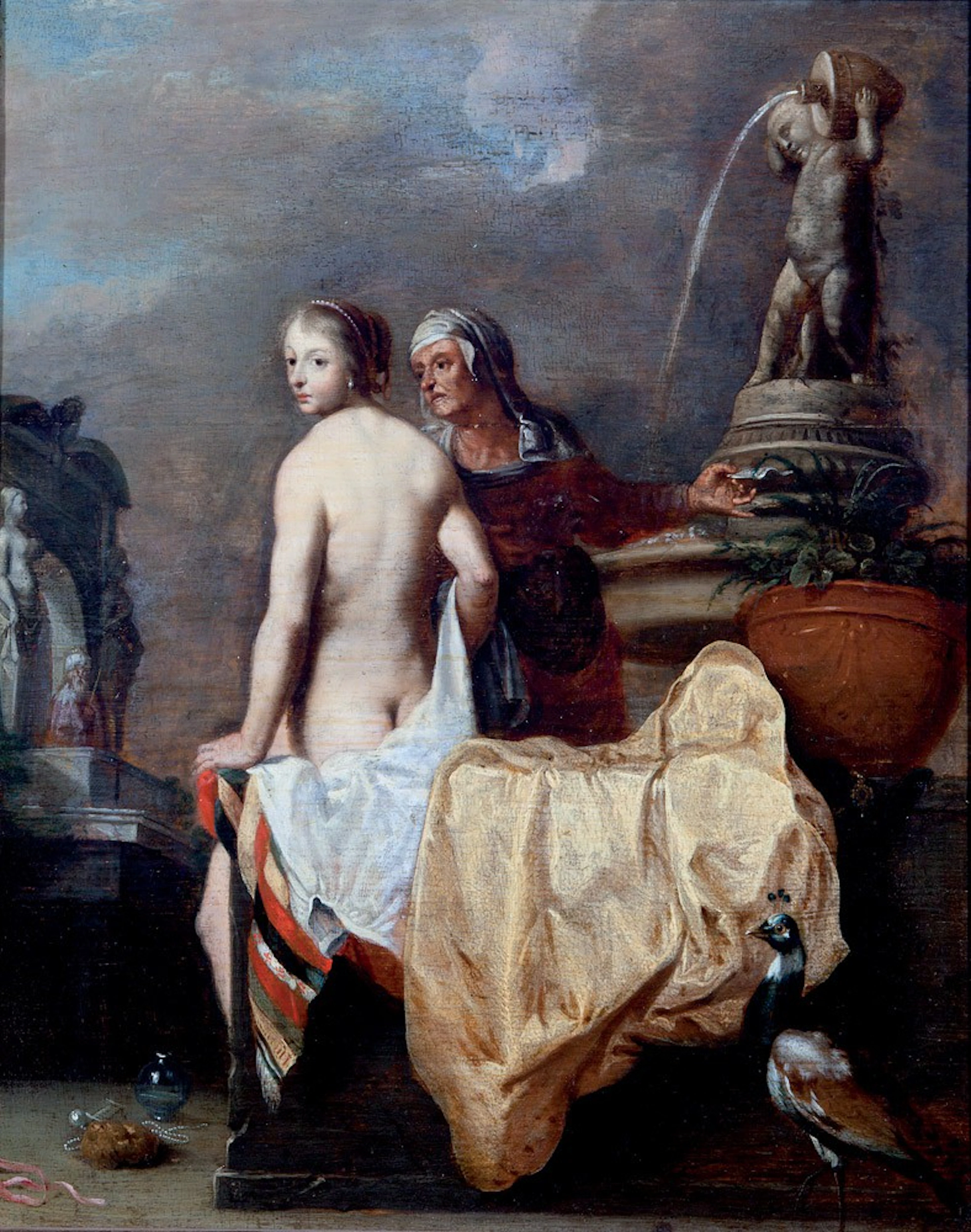 Dirck van der Lisse. El baño de Betsabé