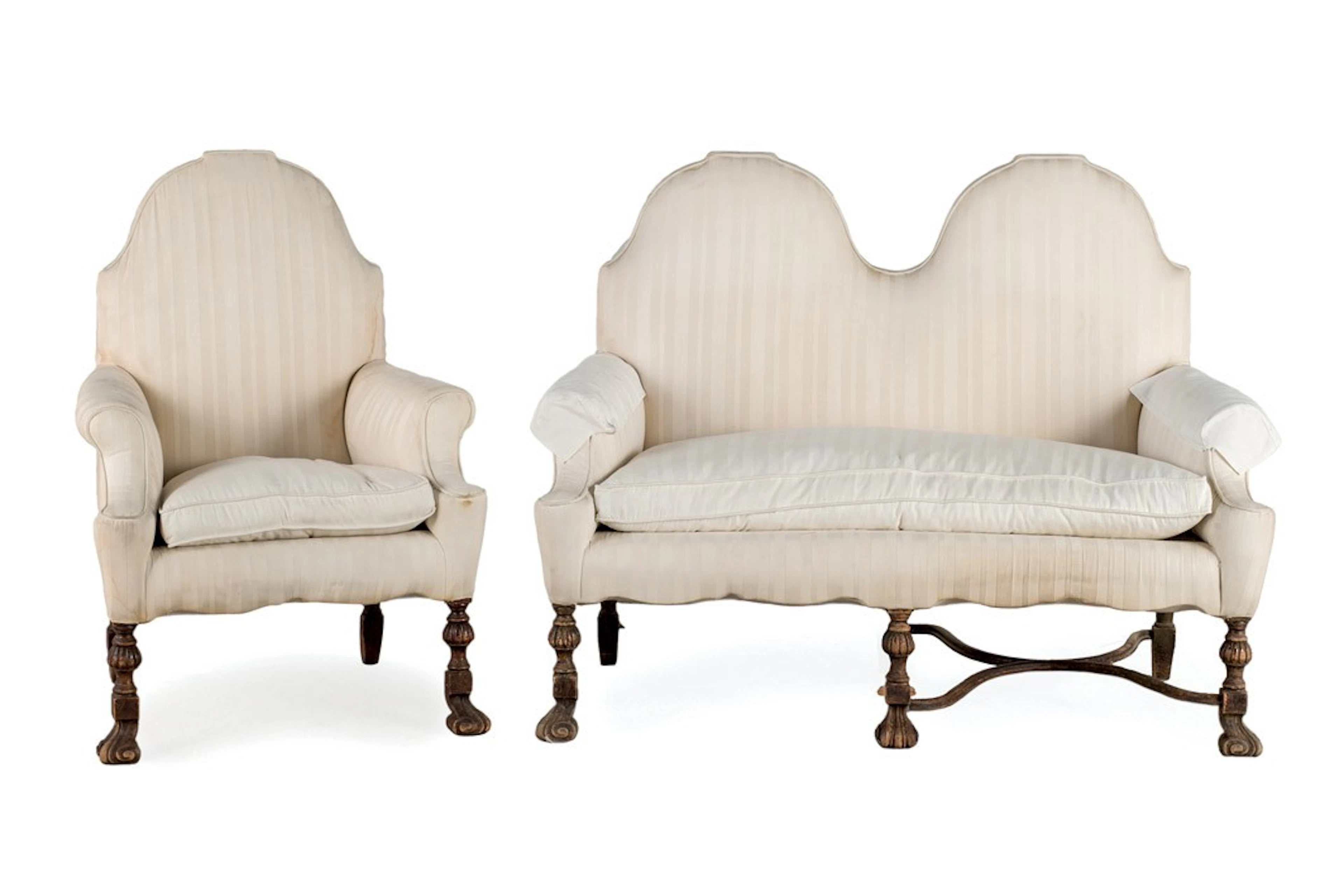 Sillón con butaca blanca