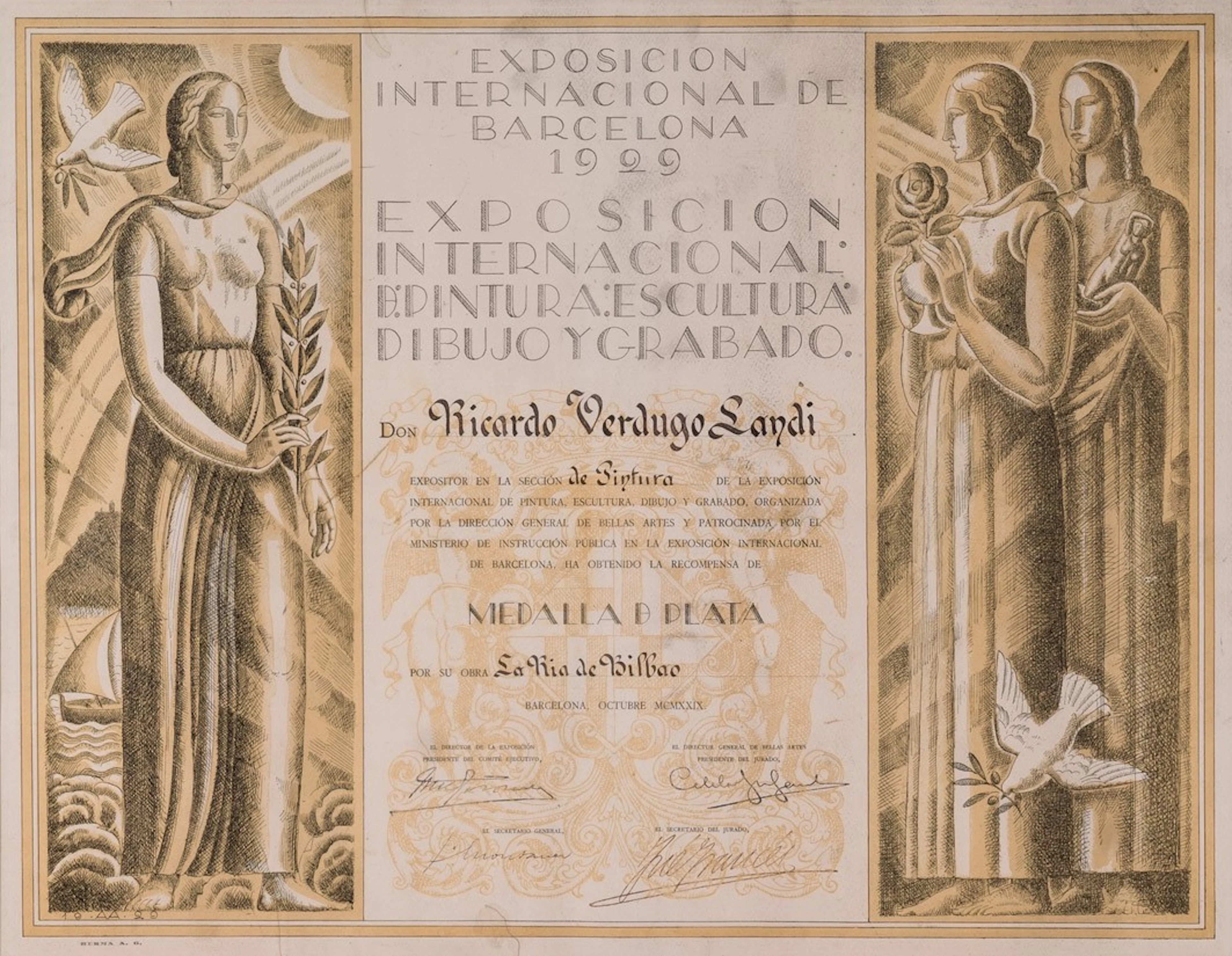 Ricardo Verdugo Landi. Pareja de diplomas