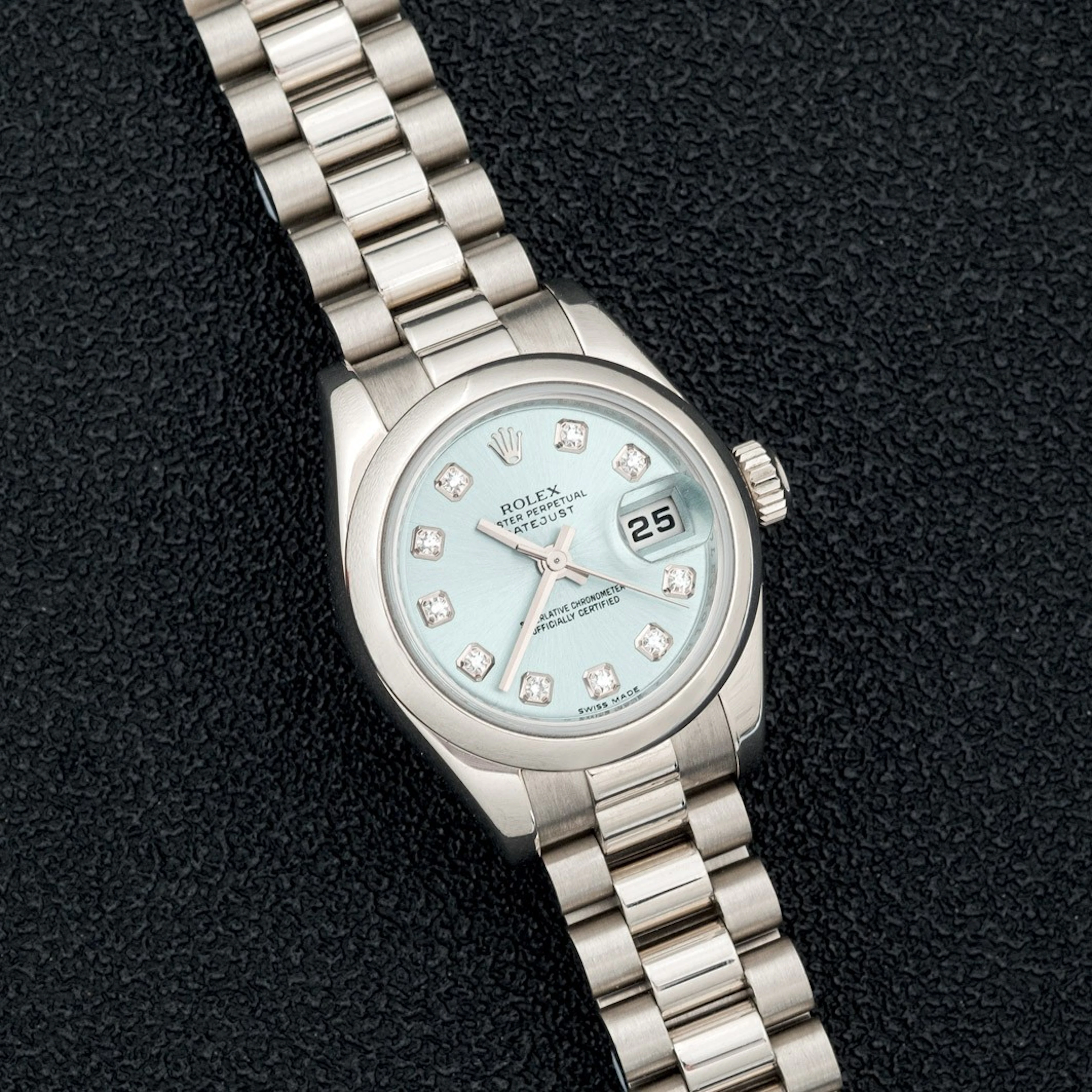 Reloj Oyster Perpetual Datejust de platino y diam